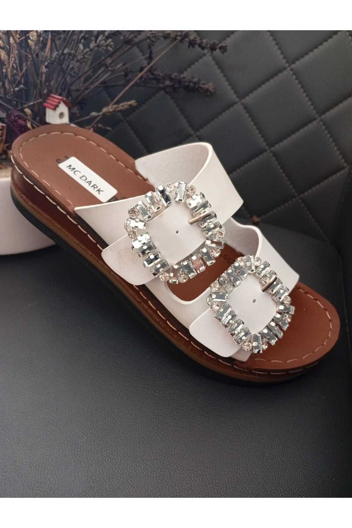 37145 DOLGU TOPUKLU OROTPEDİK DİKİŞLİ TABAN TAŞLI TERLİK - Görsel 3