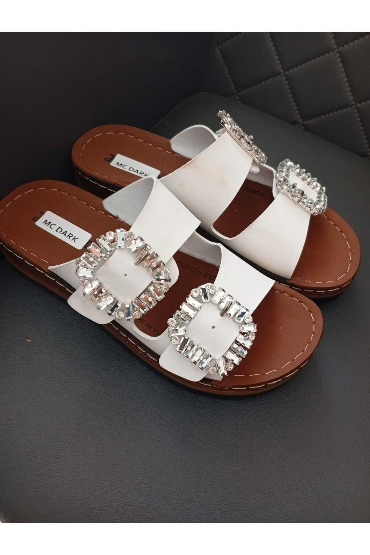 37145 DOLGU TOPUKLU OROTPEDİK DİKİŞLİ TABAN TAŞLI TERLİK - Görsel 5