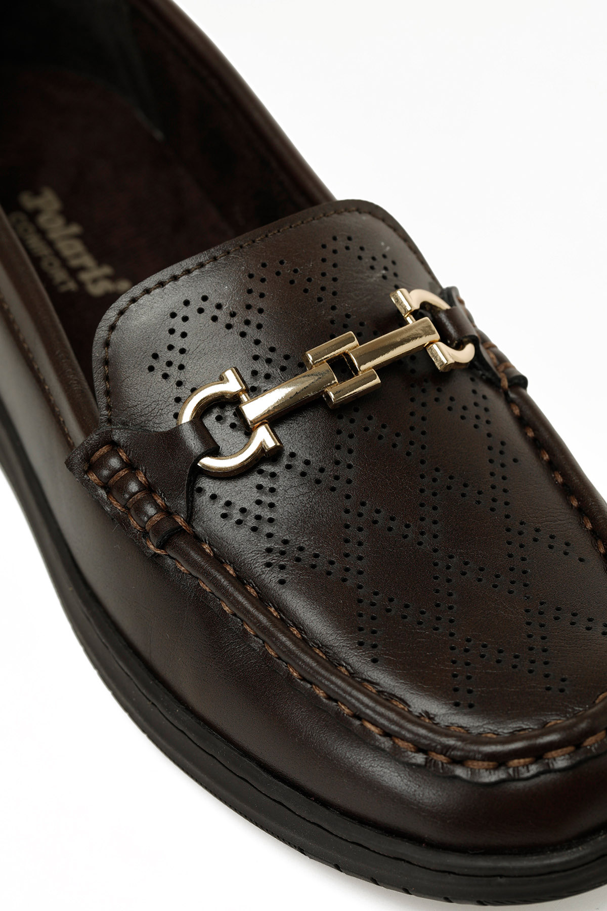 167058.Z5PR Kahverengi Kadın Loafer - Görsel 8