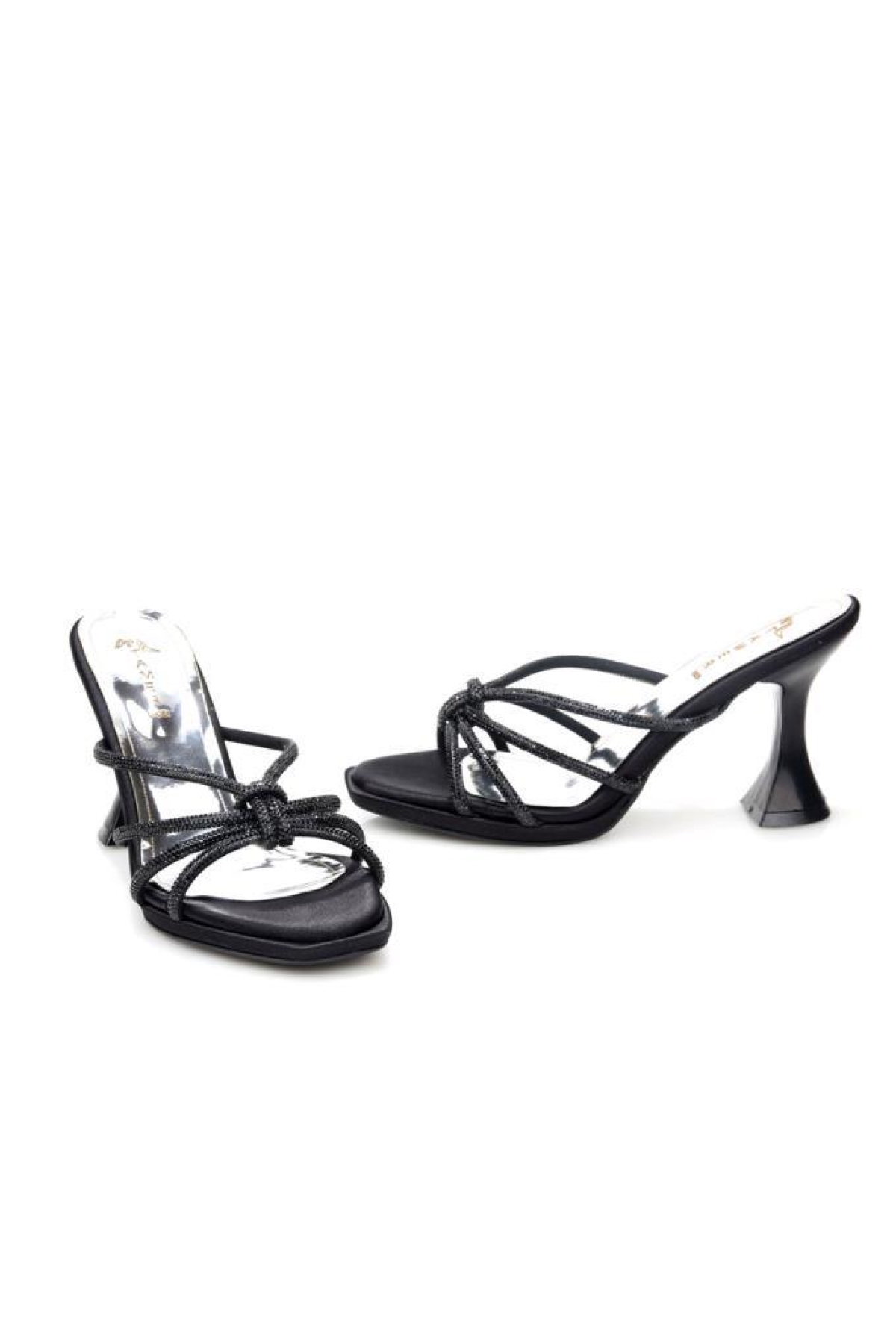 Tamer 03152 8,5 Topuklu Kadın Abiye Taşlı Terlik - Görsel 4