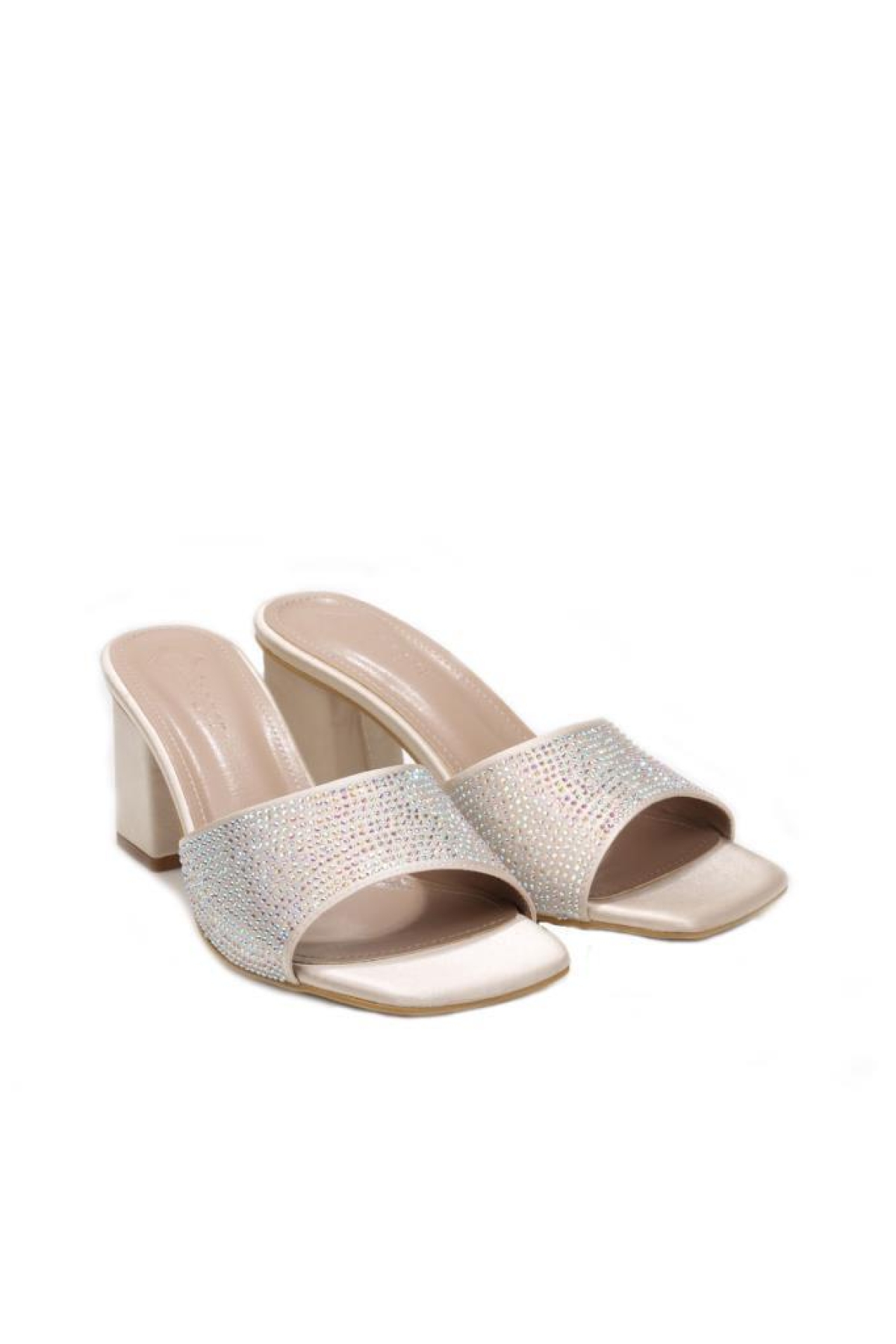 Pisagor PS-33580 Kadın Topuklu Taşlı Terlik - Görsel 3