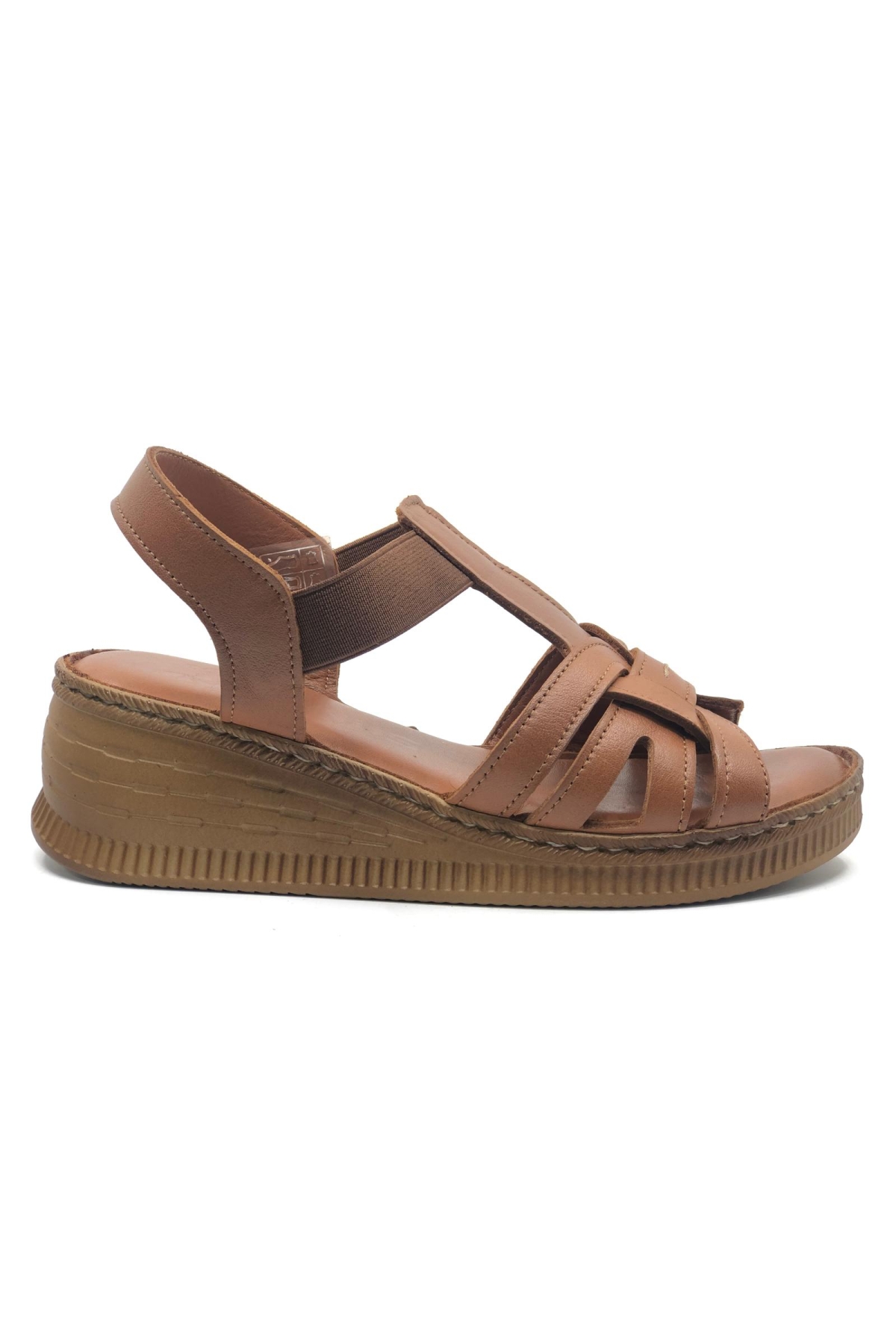Tog Hakiki Deri Comfort Ortopedik Kadın Sandalet - Görsel 2