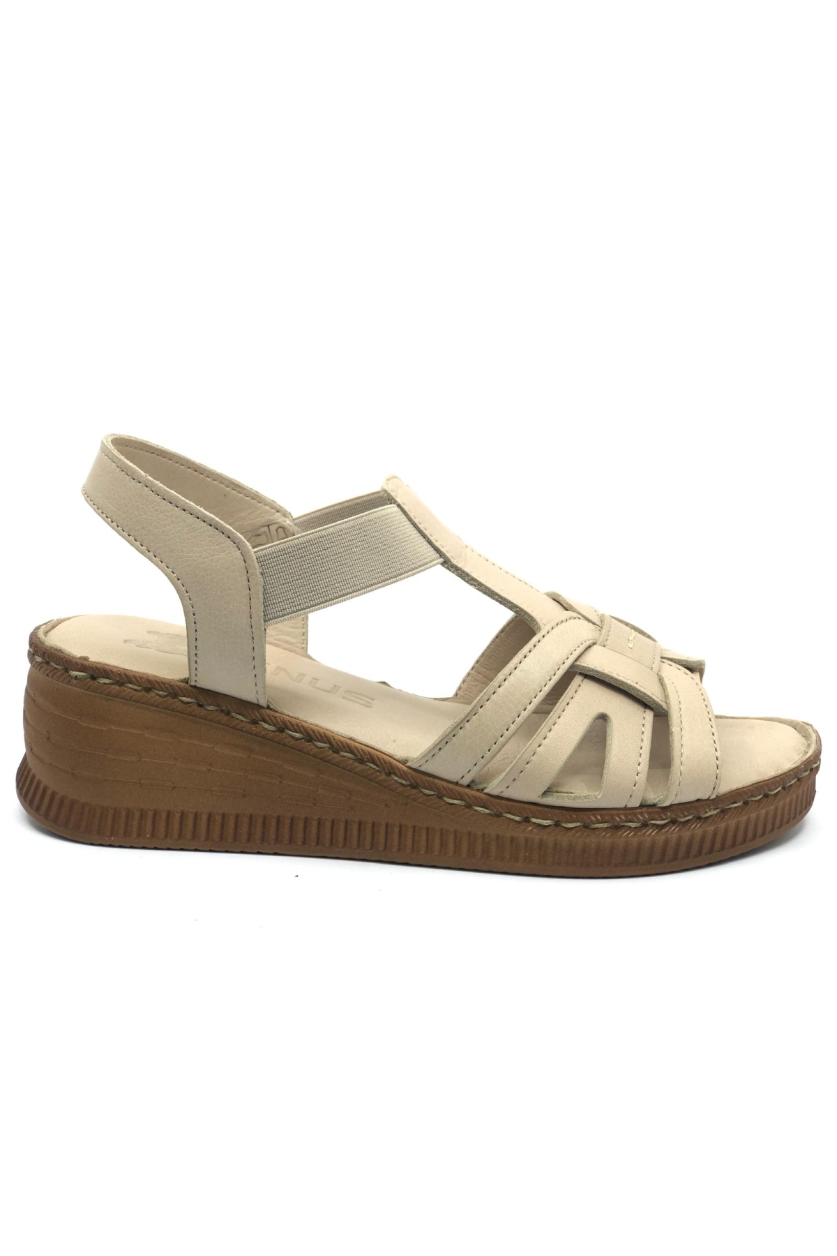 Tog Hakiki Deri Comfort Ortopedik Kadın Sandalet - Görsel 2