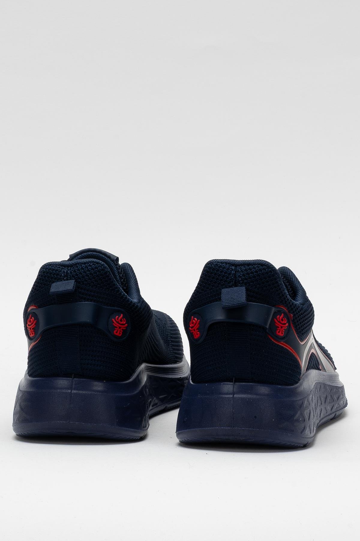 Erkek Triko Sneaker Rahat Hava Alabilen Kokusuz Spor Ayakkabı LACİVERT - Görsel 5