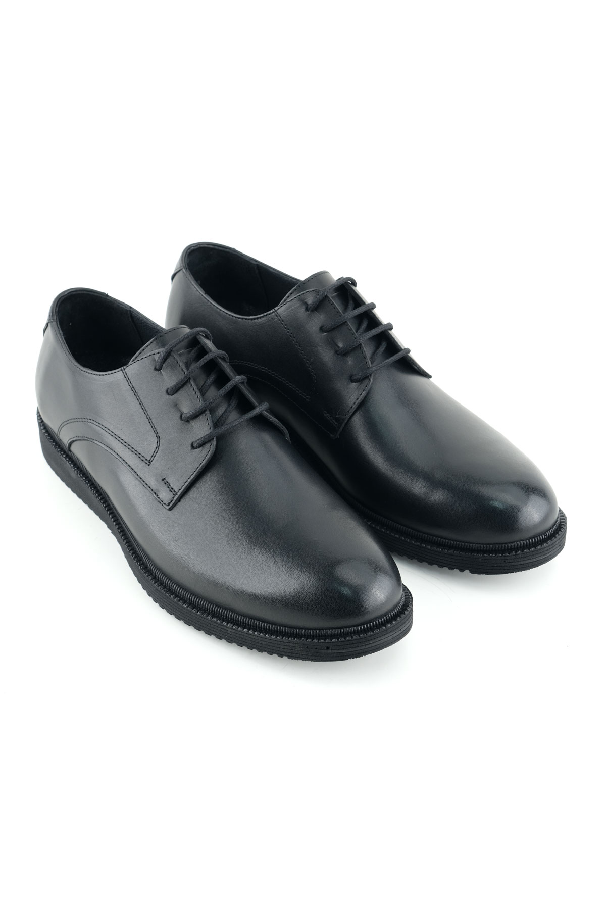 Erkek İç Dış Hakiki Deri Ortopedik Rahat Taban Bağcıklı Ayarlanabilir Günlük Klasik Ayakkabı - Görsel 4