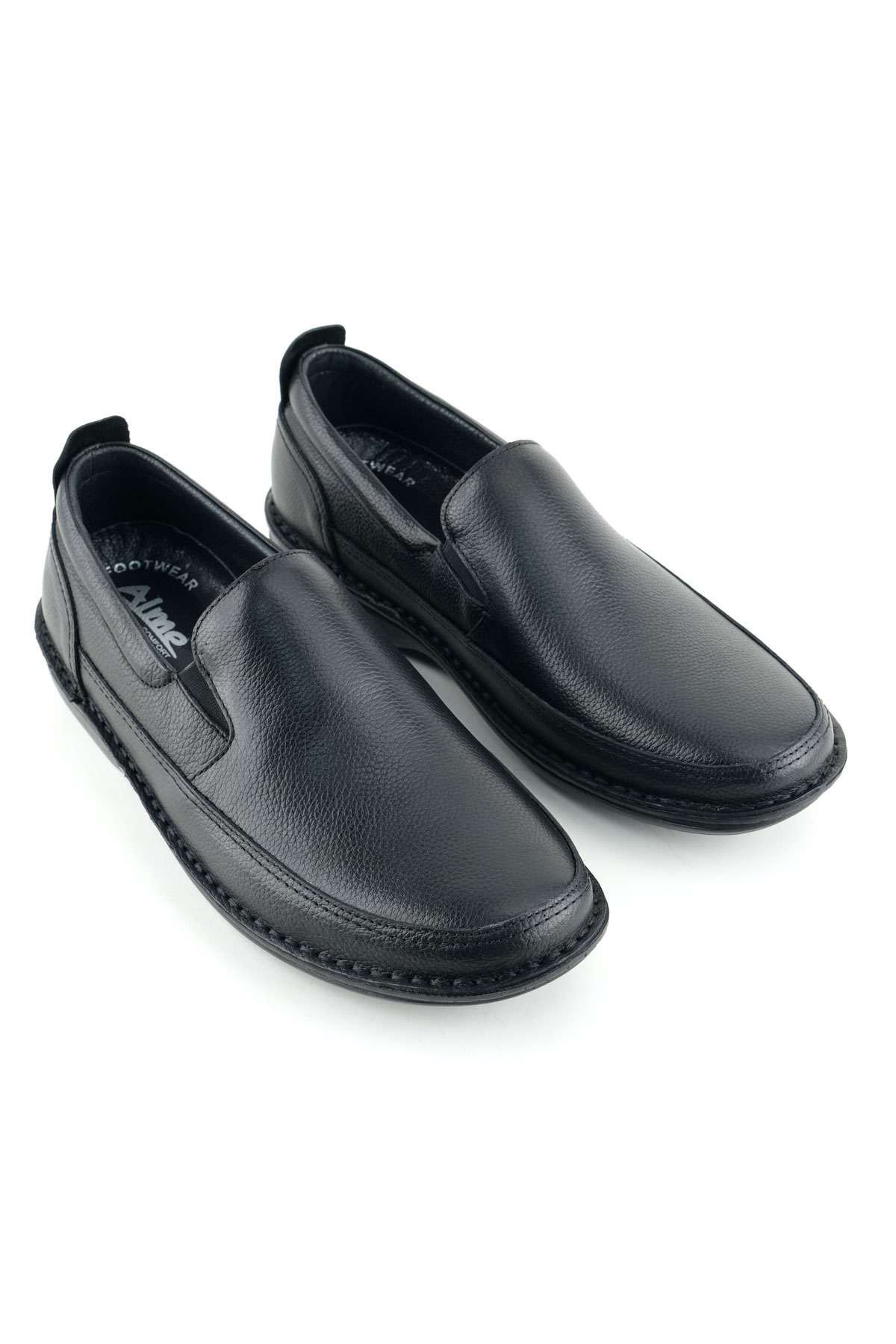 Erkek Yazlık İç Dış Hakiki Deri Ortopedik Rahat Klimalı Taban Boğazdan Lastikli Esnek Günlük Ayakkabı - Görsel 4