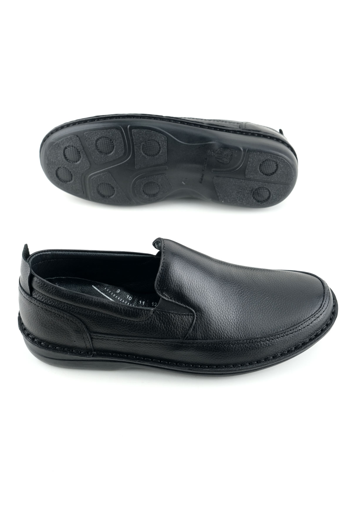 Erkek Yazlık İç Dış Hakiki Deri Ortopedik Rahat Klimalı Taban Boğazdan Lastikli Esnek Günlük Ayakkabı - Görsel 6