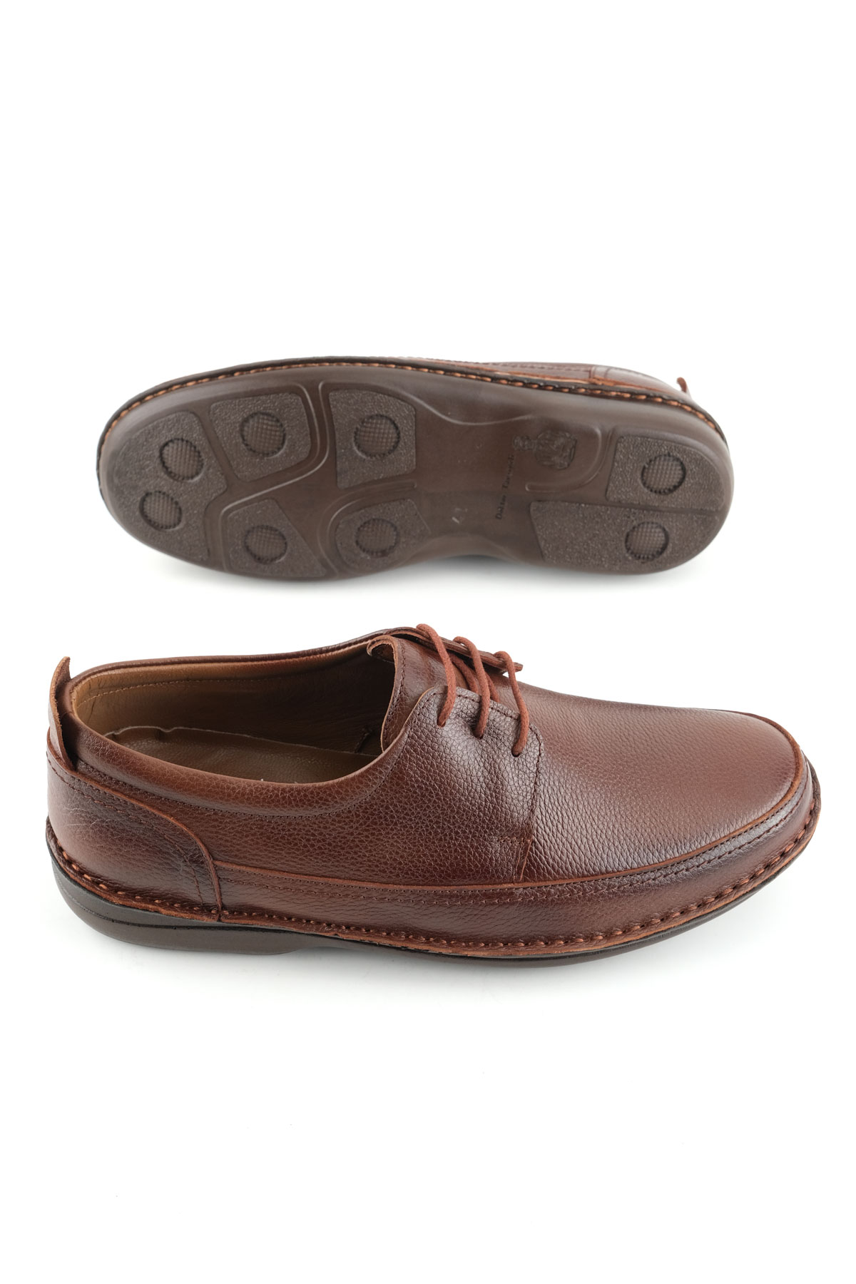 Erkek Yazlık İç Dış Hakiki Deri Ortopedik Rahat Klimalı Taban Bağcıklı Ayarlanabilir Günlük Klasik Ayakkabı - Görsel 6