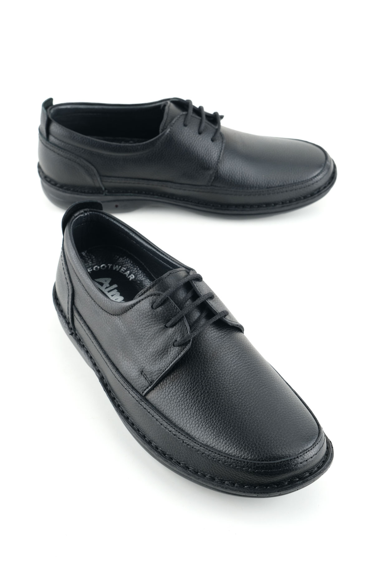 Erkek Yazlık İç Dış Hakiki Deri Ortopedik Rahat Klimalı Taban Bağcıklı Ayarlanabilir Günlük Klasik Ayakkabı - Görsel 2