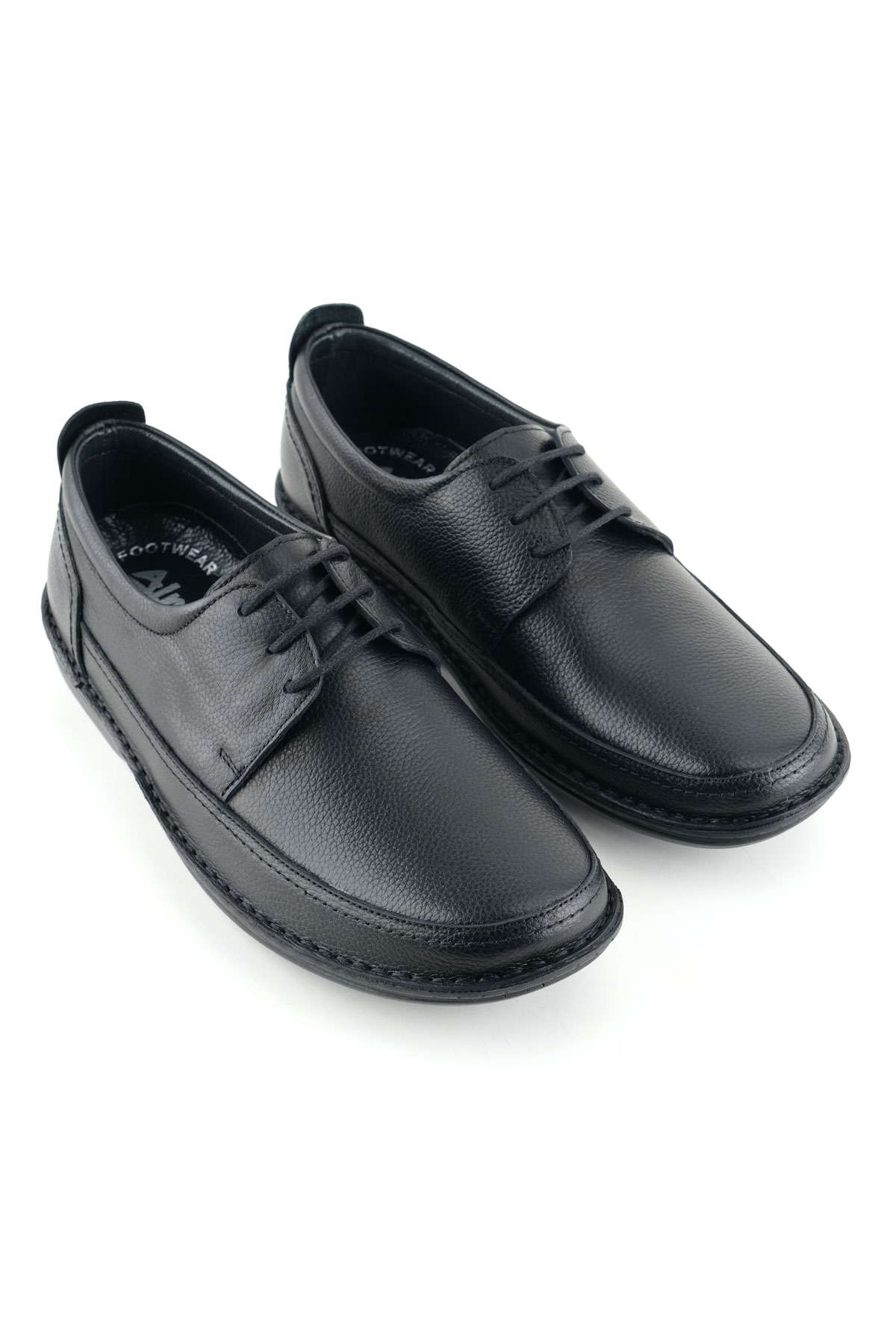 Erkek Yazlık İç Dış Hakiki Deri Ortopedik Rahat Klimalı Taban Bağcıklı Ayarlanabilir Günlük Klasik Ayakkabı - Görsel 4