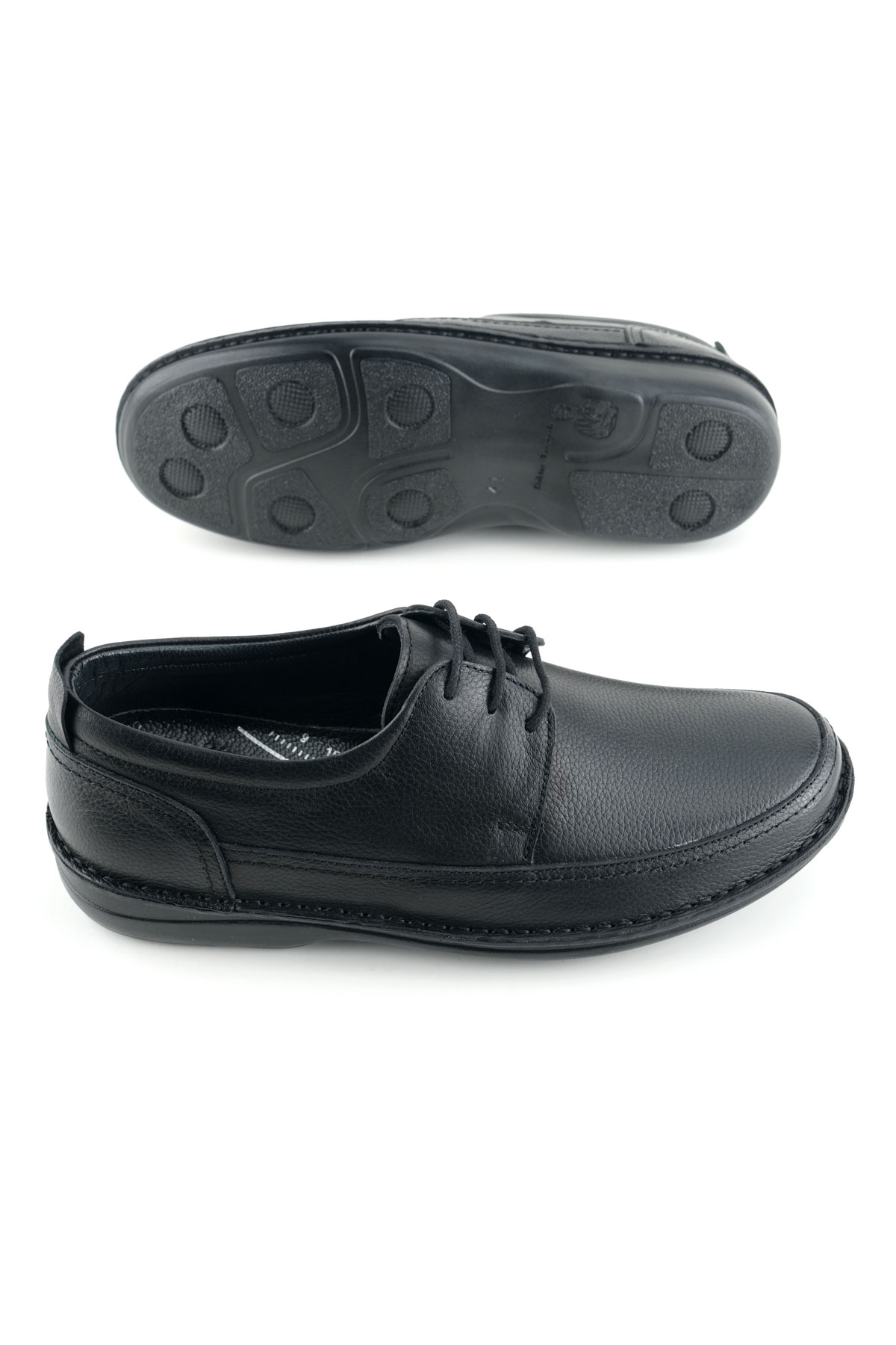 Erkek Yazlık İç Dış Hakiki Deri Ortopedik Rahat Klimalı Taban Bağcıklı Ayarlanabilir Günlük Klasik Ayakkabı - Görsel 6