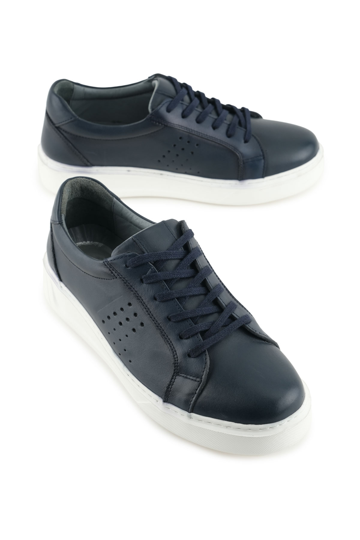 Erkek İç Dış Hakiki Deri Ortopedik Rahat Taban Bağcıklı Ayarlanabilir Günlük Spor Ayakkabı - Görsel 2