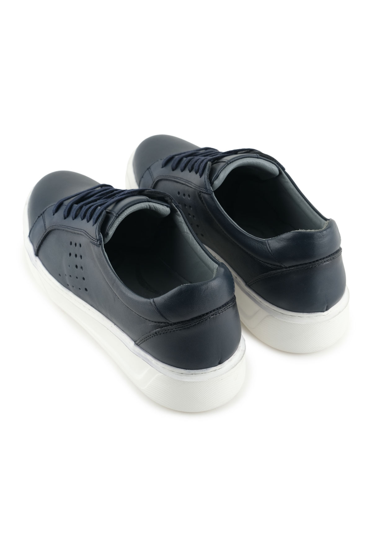 Erkek İç Dış Hakiki Deri Ortopedik Rahat Taban Bağcıklı Ayarlanabilir Günlük Spor Ayakkabı - Görsel 5