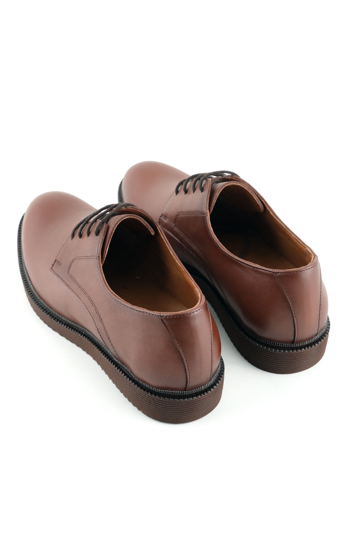 Erkek İç Dış Hakiki Deri Ortopedik Rahat Taban Bağcıklı Ayarlanabilir Günlük Klasik Ayakkabı - Görsel 5