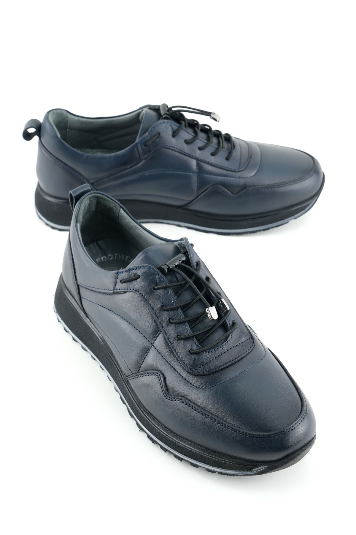 Erkek İç Dış Hakiki Deri Ortopedik Rahat Taban Bağcıklı Ayarlanabilir Günlük Spor Ayakkabı - Görsel 2