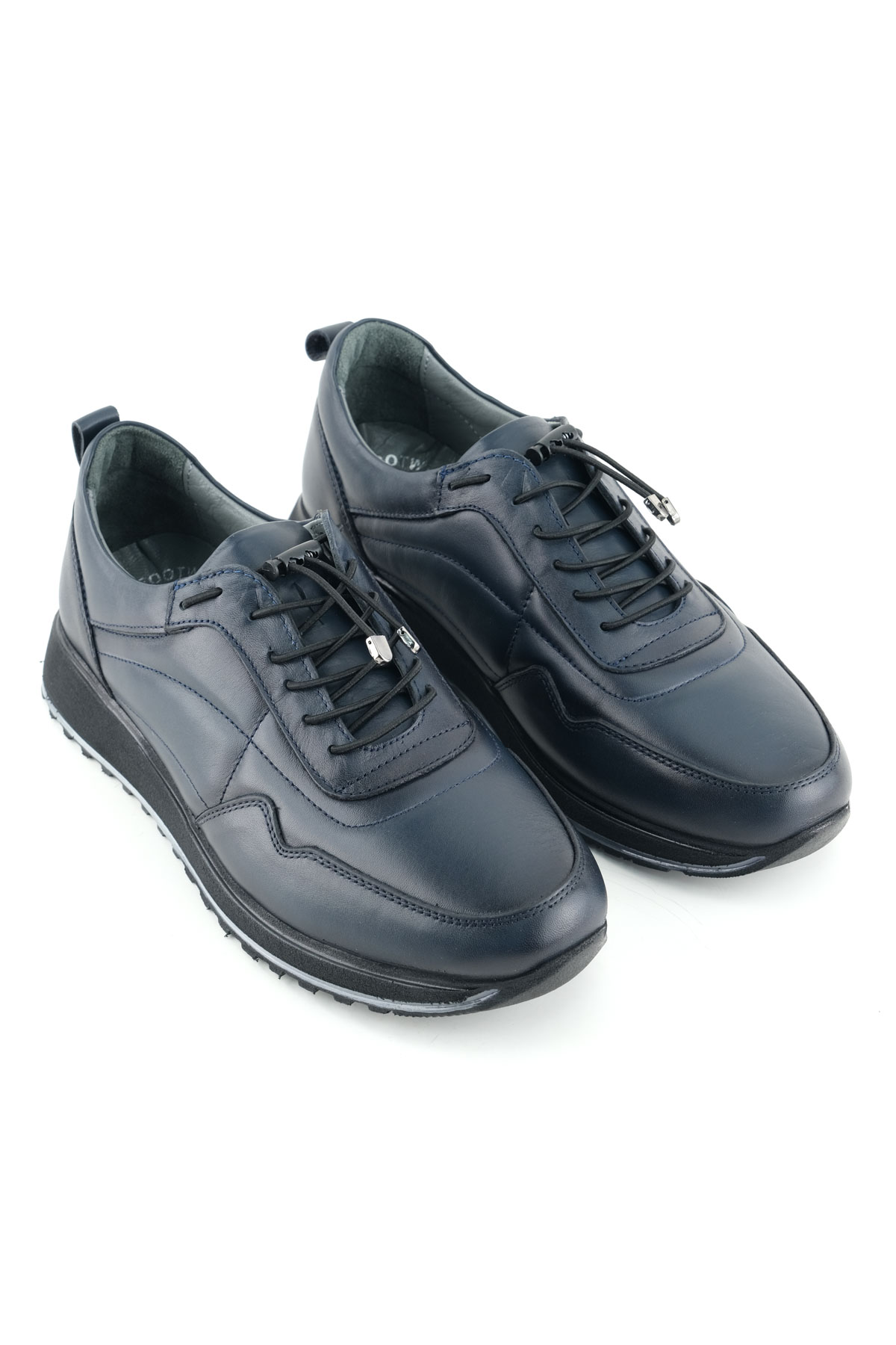 Erkek İç Dış Hakiki Deri Ortopedik Rahat Taban Bağcıklı Ayarlanabilir Günlük Spor Ayakkabı - Görsel 4