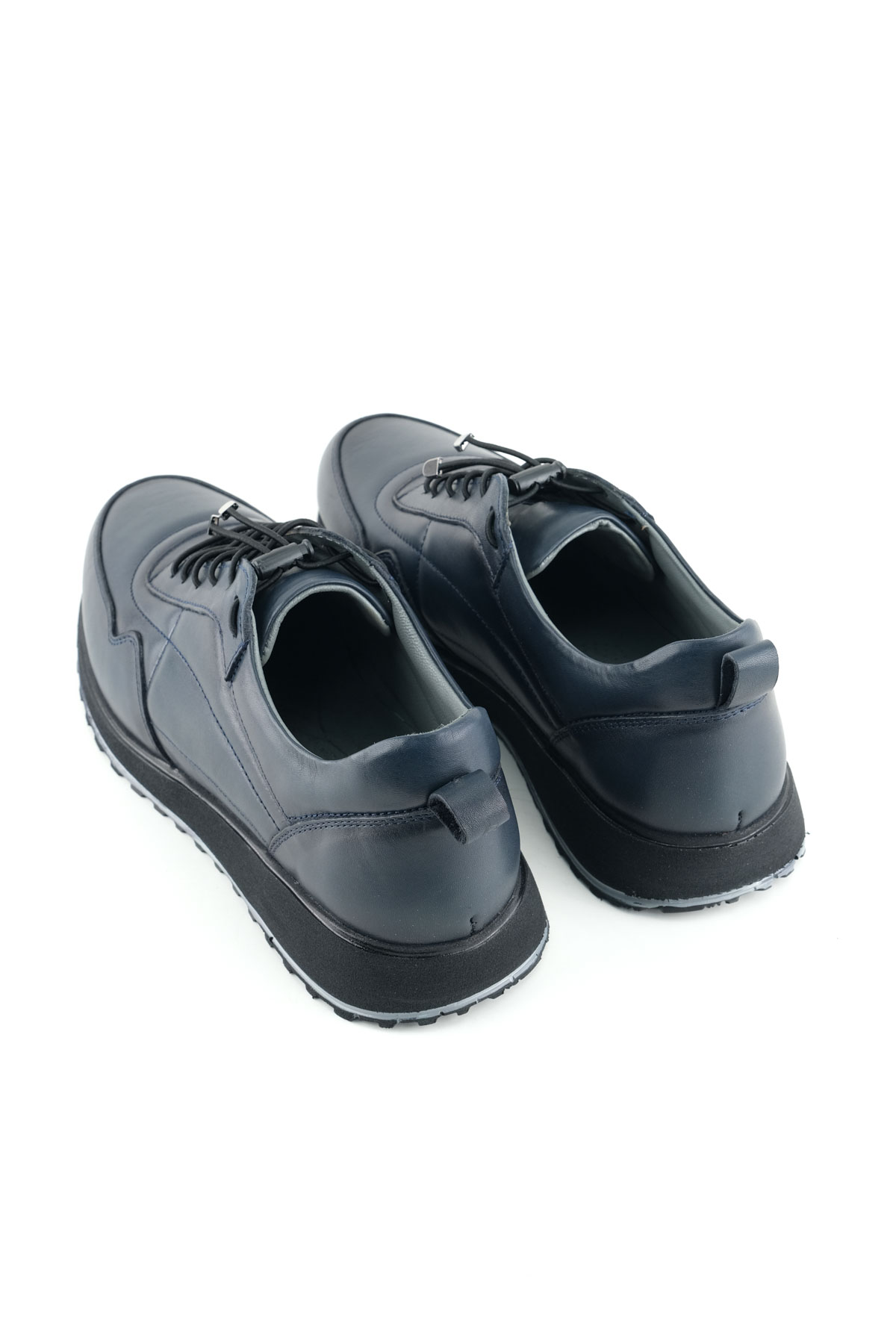 Erkek İç Dış Hakiki Deri Ortopedik Rahat Taban Bağcıklı Ayarlanabilir Günlük Spor Ayakkabı - Görsel 5