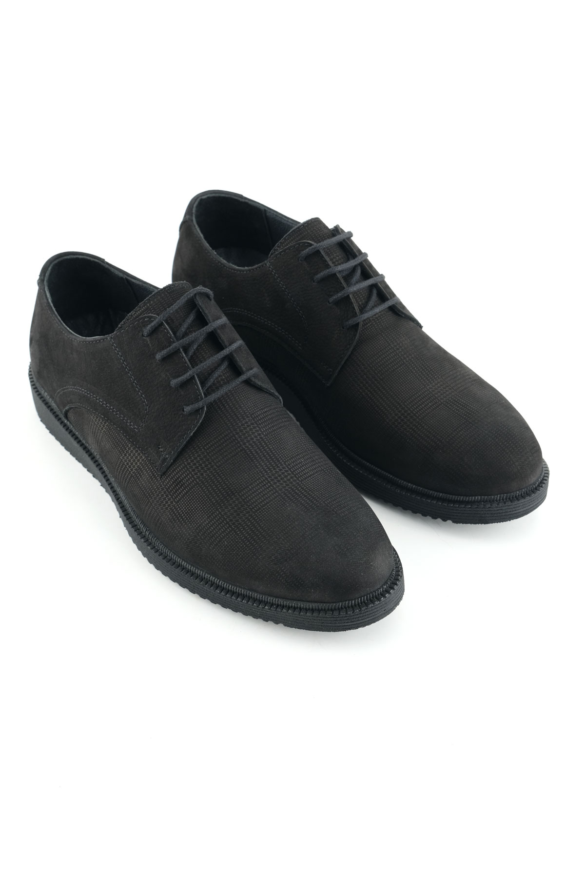 Erkek İç Dış Hakiki Deri Ortopedik Rahat Taban Bağcıklı Ayarlanabilir Günlük Klasik Ayakkabı - Görsel 4