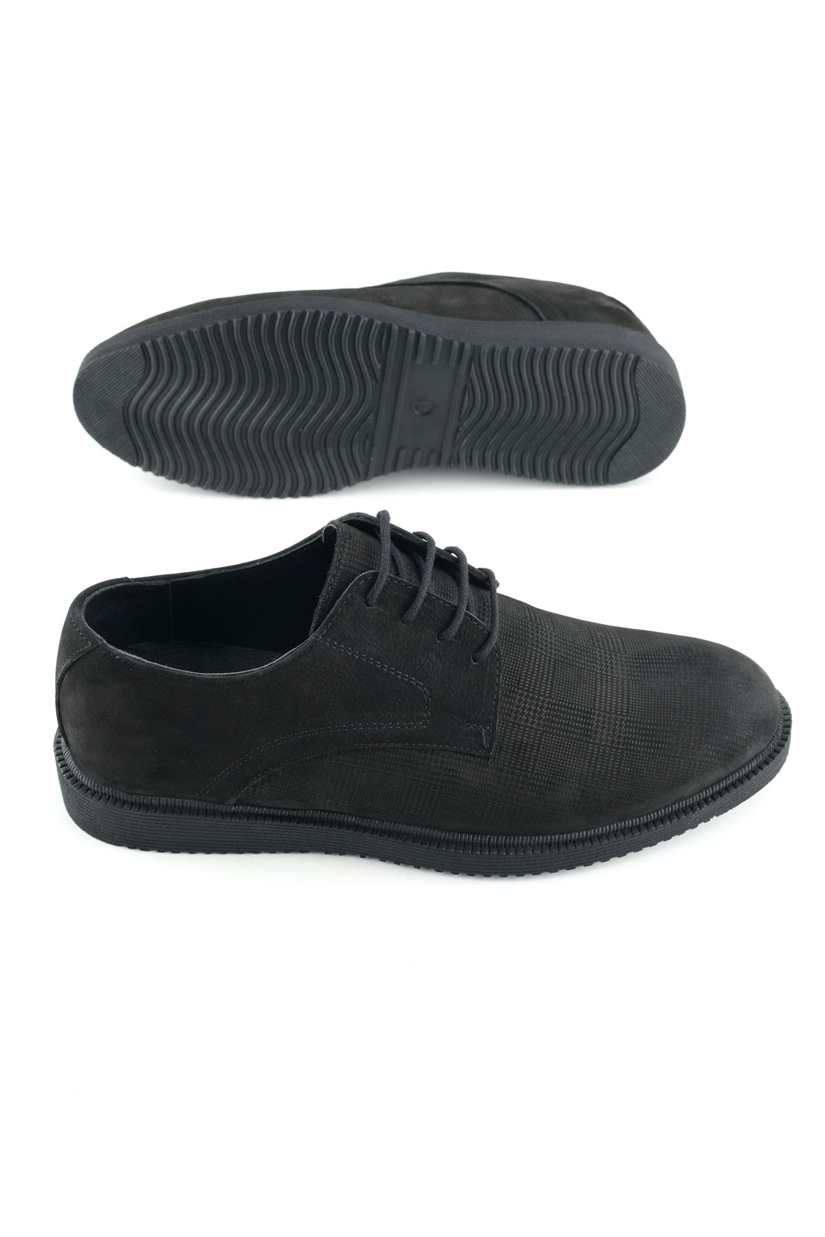Erkek İç Dış Hakiki Deri Ortopedik Rahat Taban Bağcıklı Ayarlanabilir Günlük Klasik Ayakkabı - Görsel 6