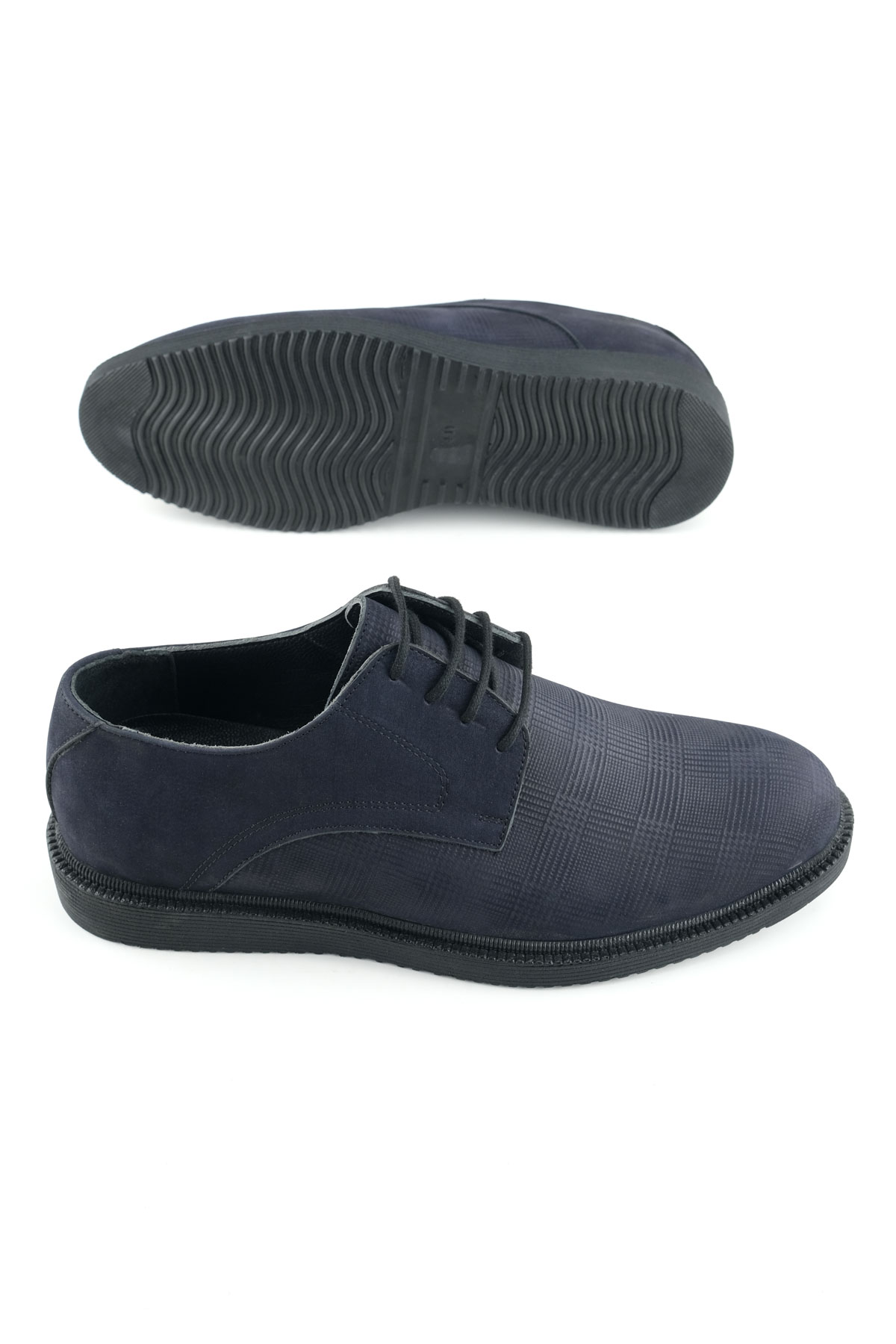 Erkek İç Dış Hakiki Deri Ortopedik Rahat Taban Bağcıklı Ayarlanabilir Günlük Klasik Ayakkabı - Görsel 6
