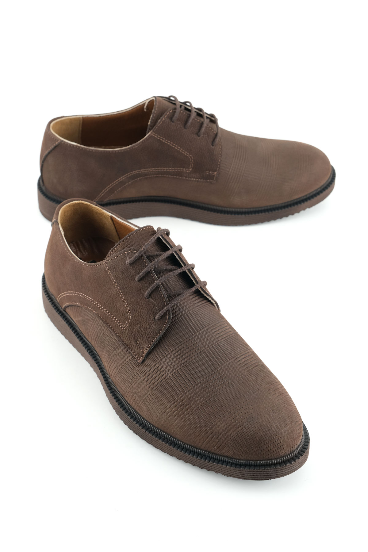 Erkek İç Dış Hakiki Deri Ortopedik Rahat Taban Bağcıklı Ayarlanabilir Günlük Klasik Ayakkabı - Görsel 2