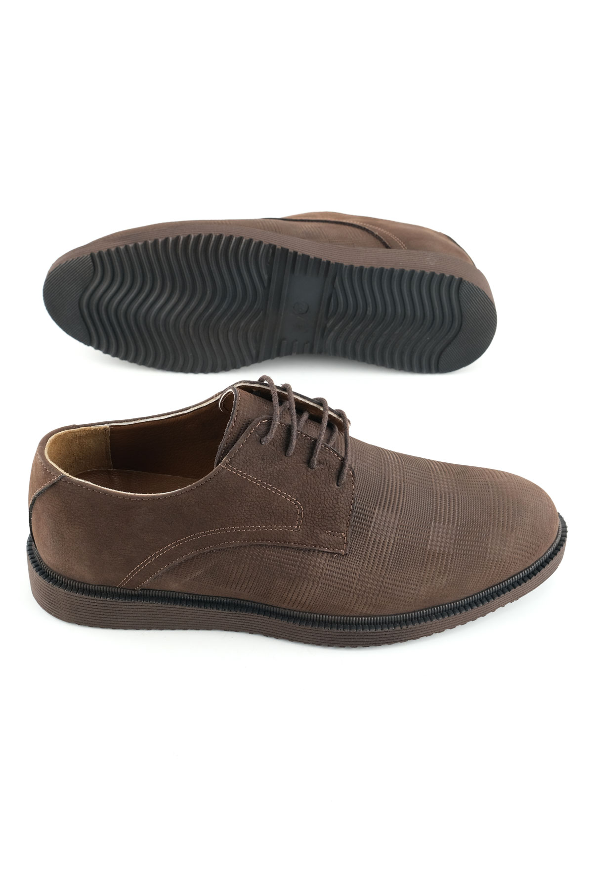 Erkek İç Dış Hakiki Deri Ortopedik Rahat Taban Bağcıklı Ayarlanabilir Günlük Klasik Ayakkabı - Görsel 6