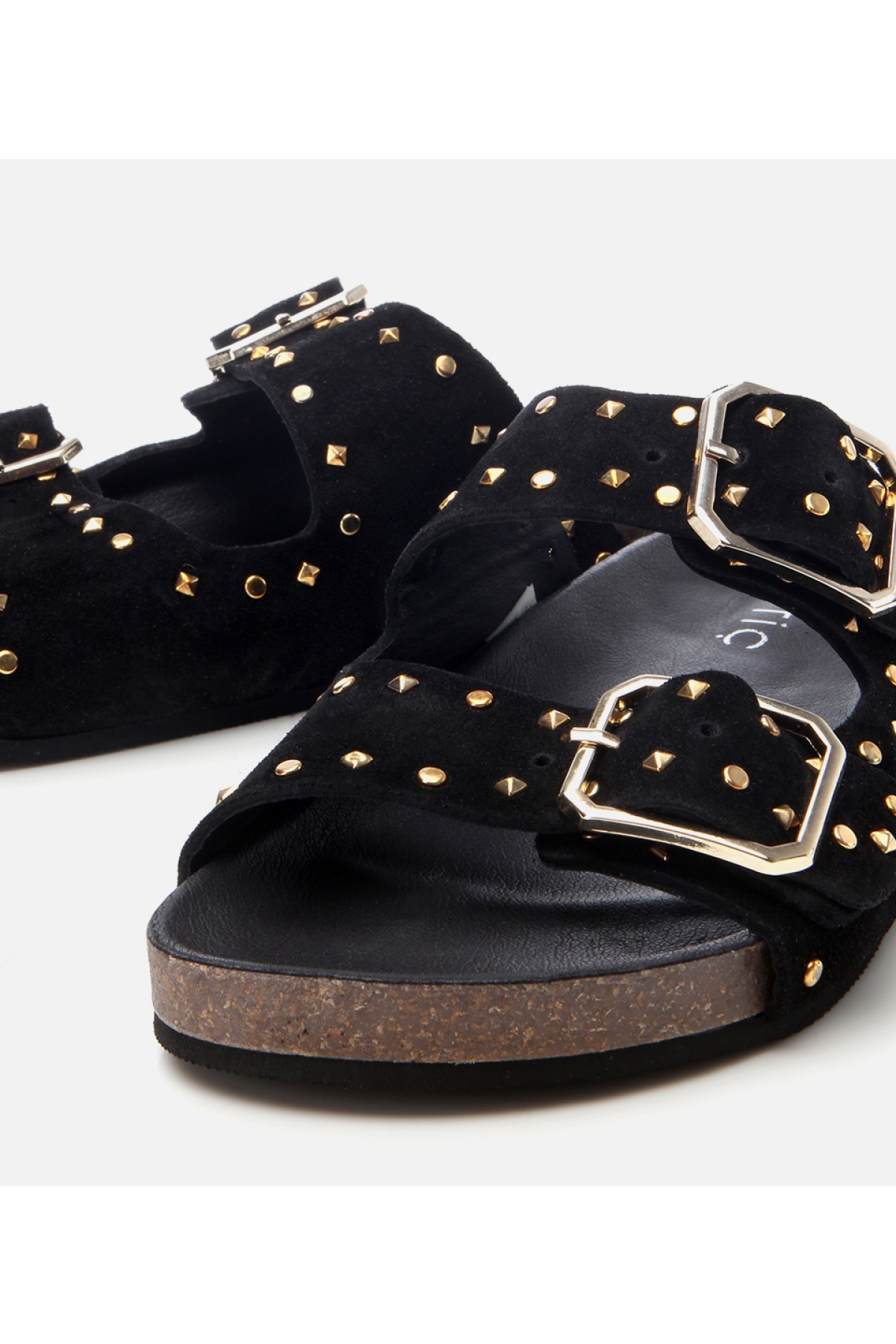 Hotiç Pembe Hotiç Hotiç Süet Kadın Deri Taşlı Terlik