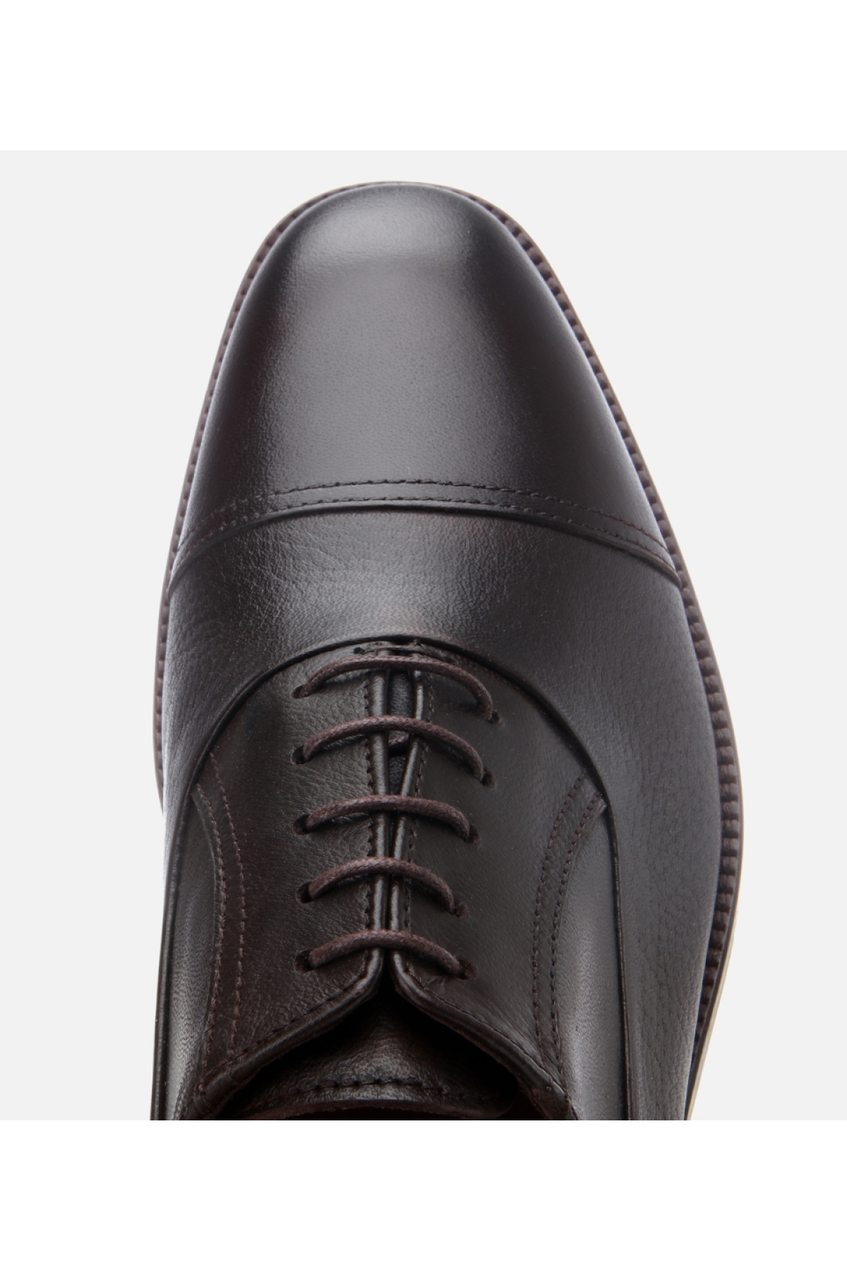 Erkek Deri Kahverengi Bağcıklı Şık Klasik Ayakkabı - Görsel 5