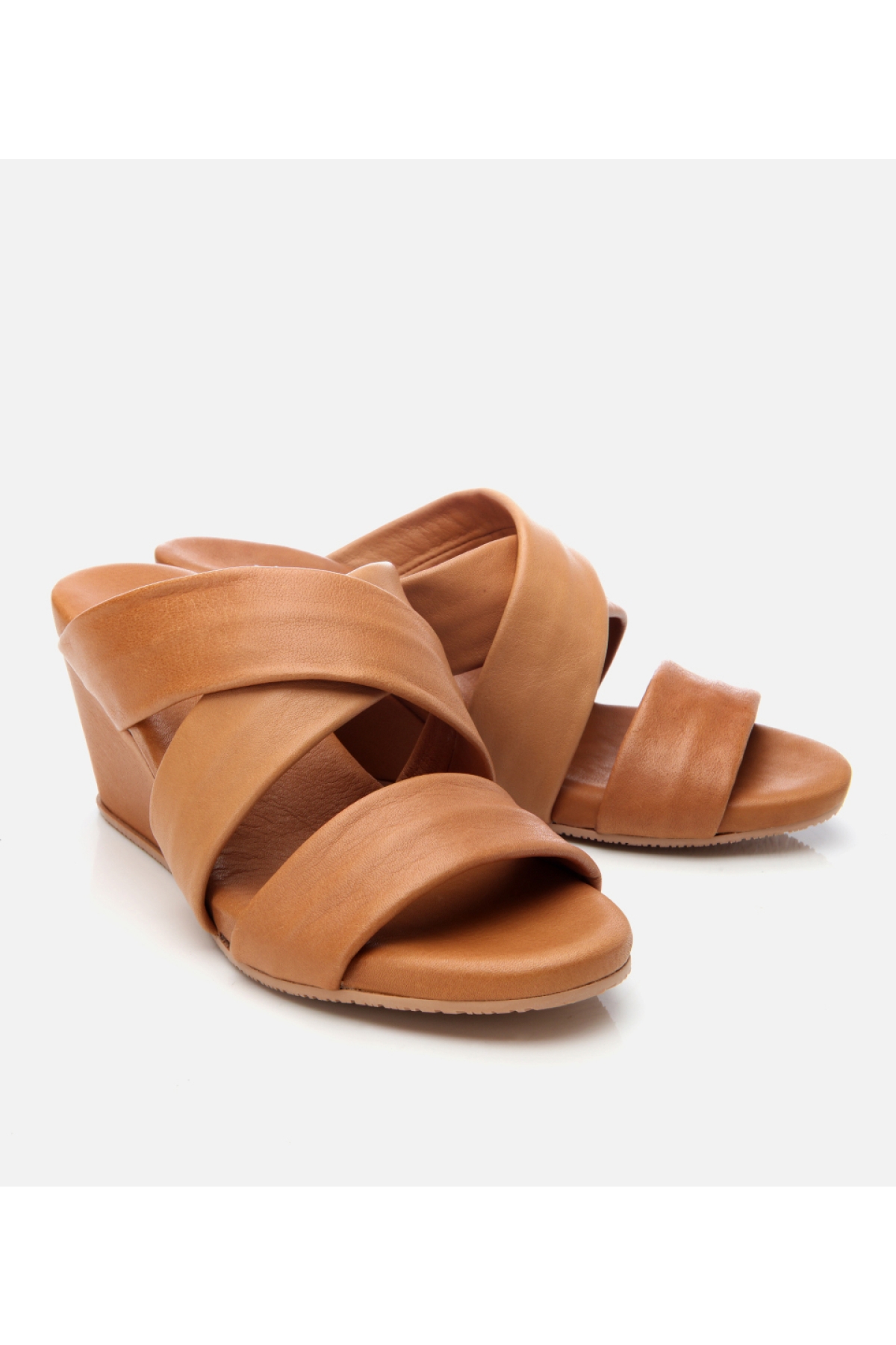 Hotiç Taba Hotiç Hotiç Deri Kadın Dolgu Topuklu Terlik