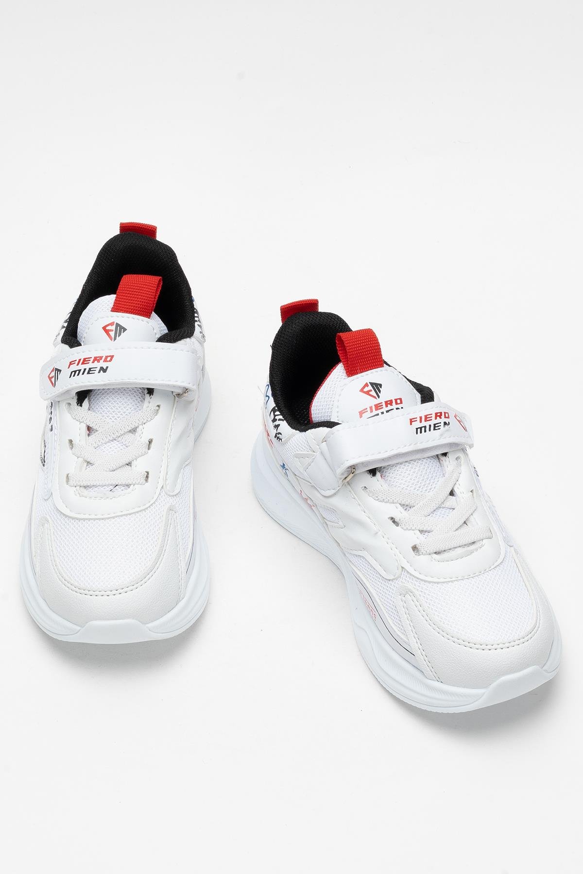 Çocuk Cırtlı Akıllı Bağcık Spor Ayakkabı BEYAZ - SİYAH - Görsel 7