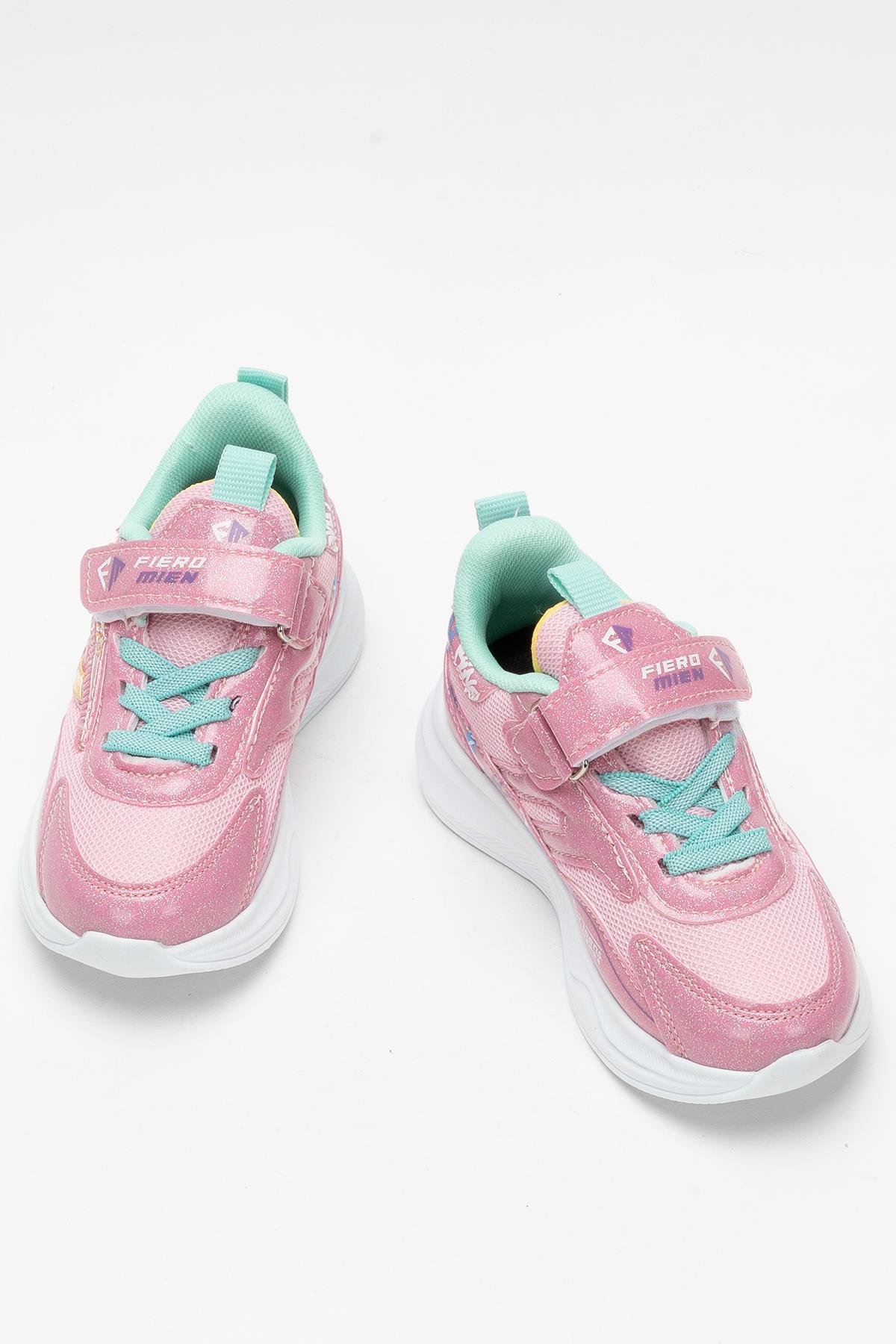 Çocuk Cırtlı Akıllı Bağcık Spor Ayakkabı PEMBE - YEŞİL - Görsel 7
