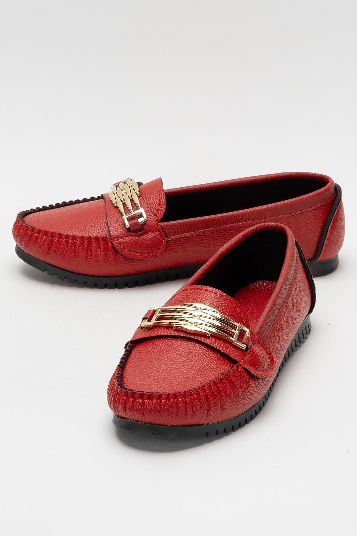 Kadın Hafif Taban Günlük Rahat Babet KIRMIZI - Görsel 6