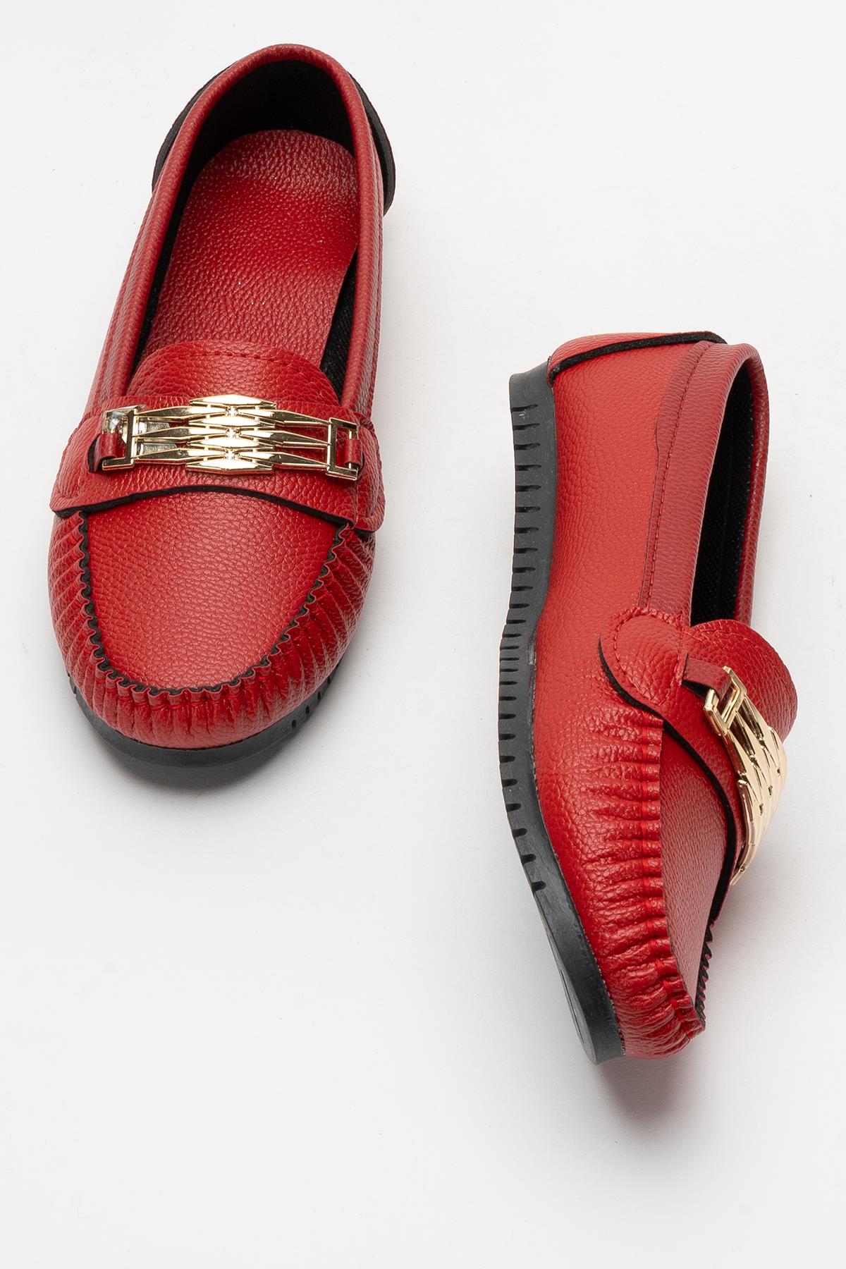 Kadın Hafif Taban Günlük Rahat Babet KIRMIZI - Görsel 8