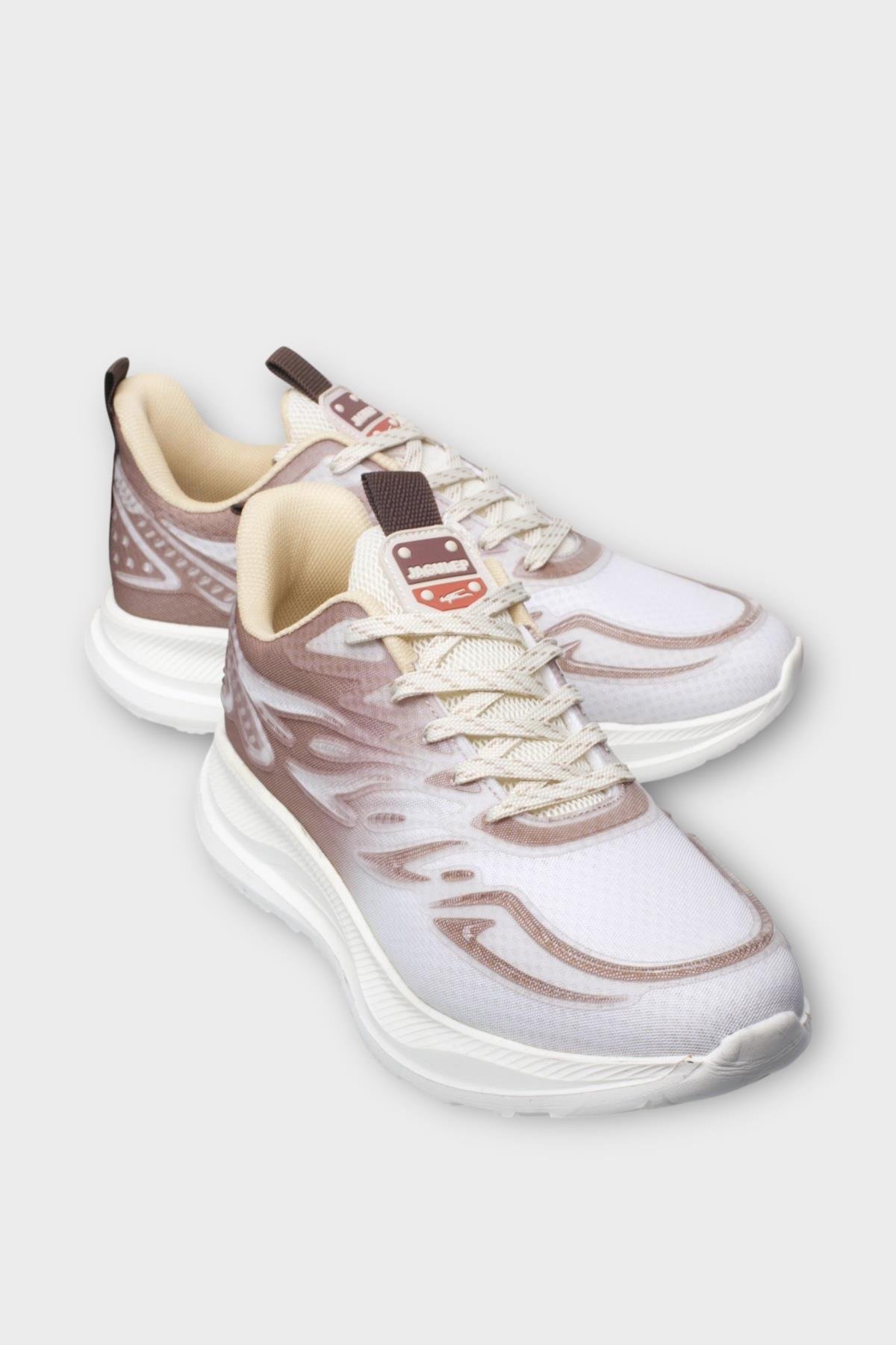 Erkek Rahat Hava Alabilen Kokusuz Koşu Yürüyüş Spor Ayakkabı KAHVERENGİ - Görsel 3