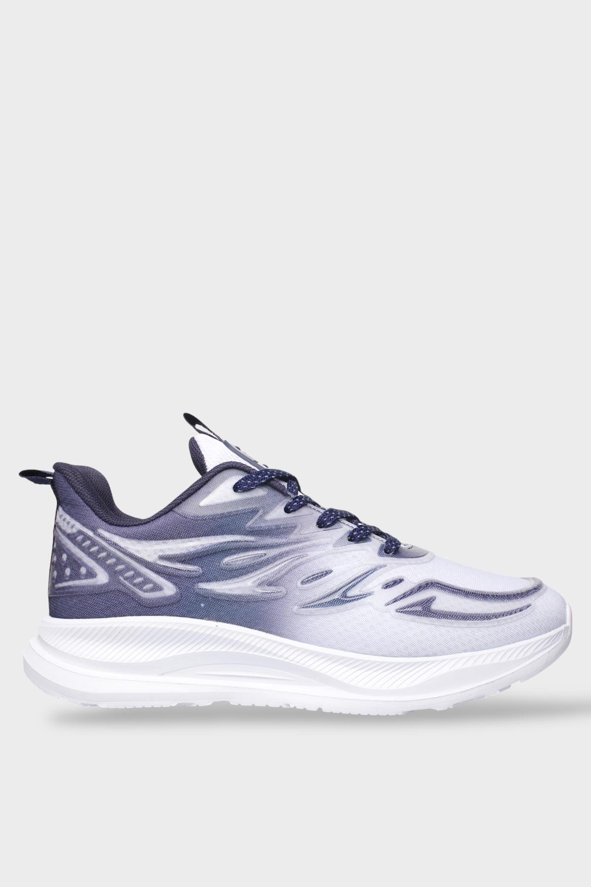 Erkek Rahat Hava Alabilen Kokusuz Koşu Yürüyüş Spor Ayakkabı LACİVERT - Görsel 2