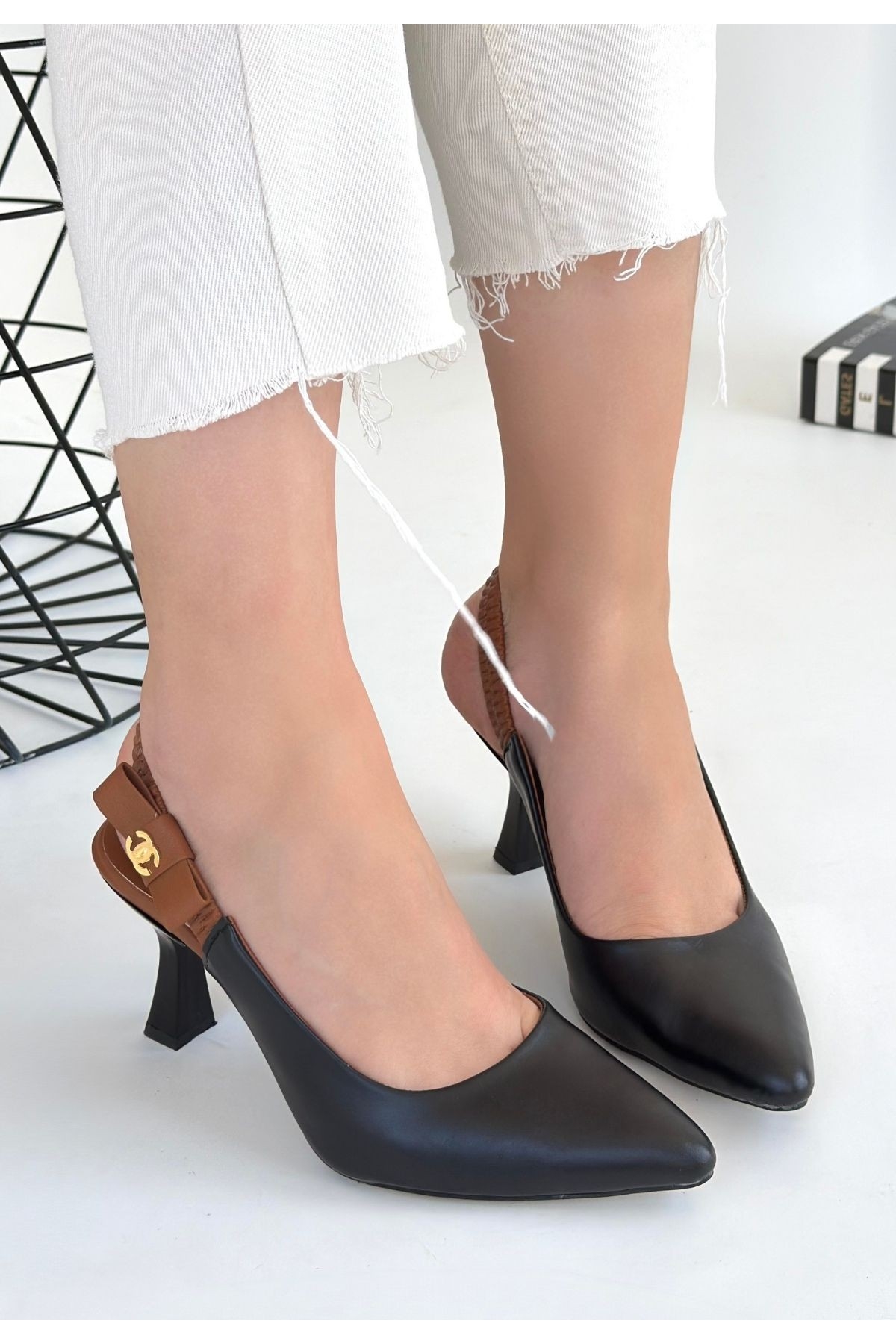 Siyah Kadın Topuklu Ayakkabı - Görsel 2