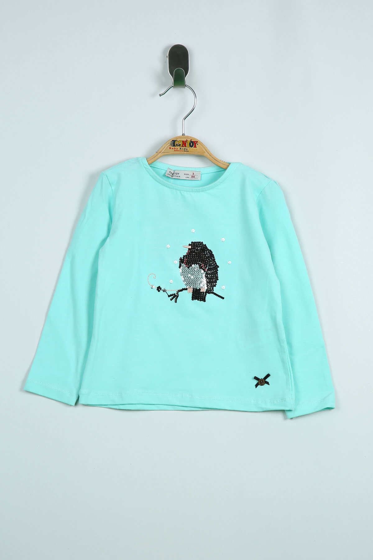 Toontoy KidsToontoy Kız Çocuk Tişört Baykuş Nakışlı