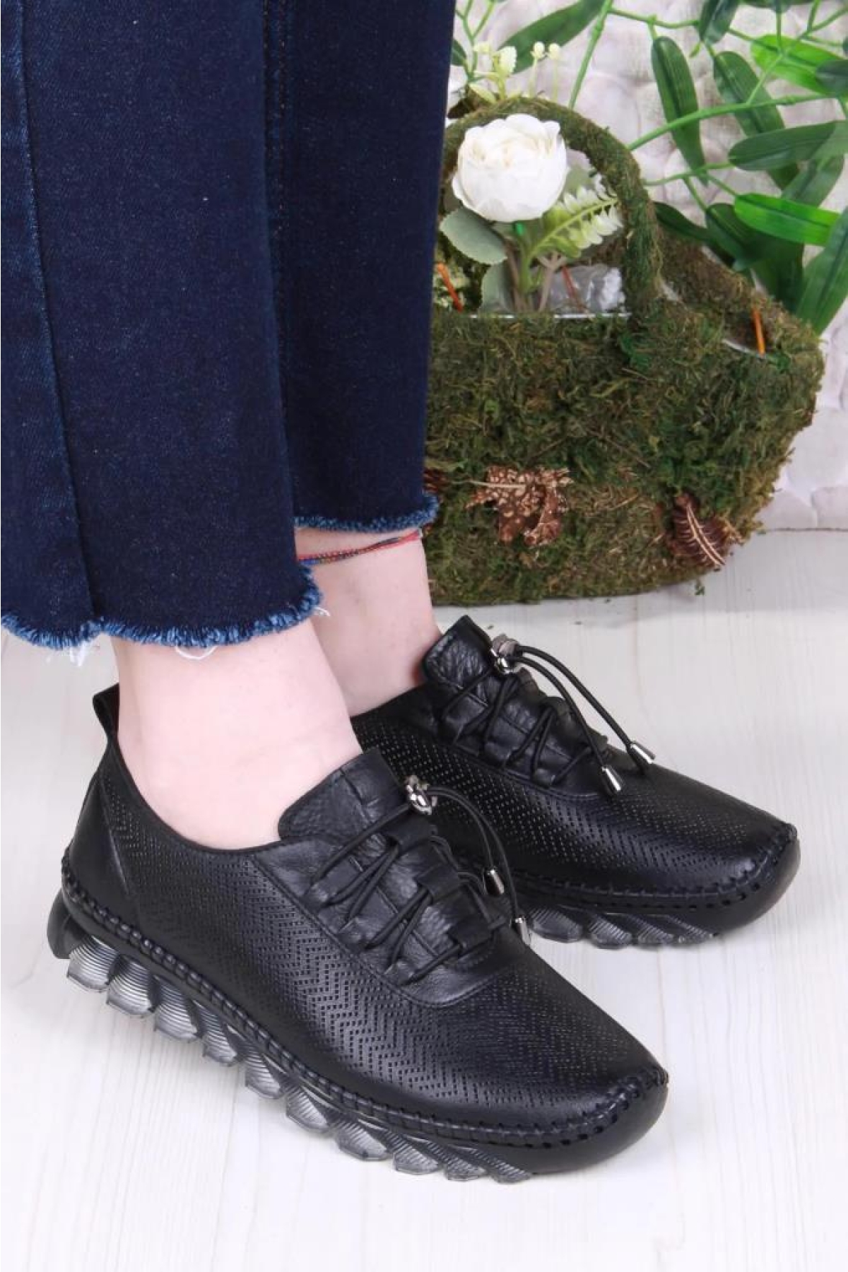 Pisagor Ps-32960 Ortopedik Kadın Günlük Hakiki Deri Ayakkabı - Görsel 2