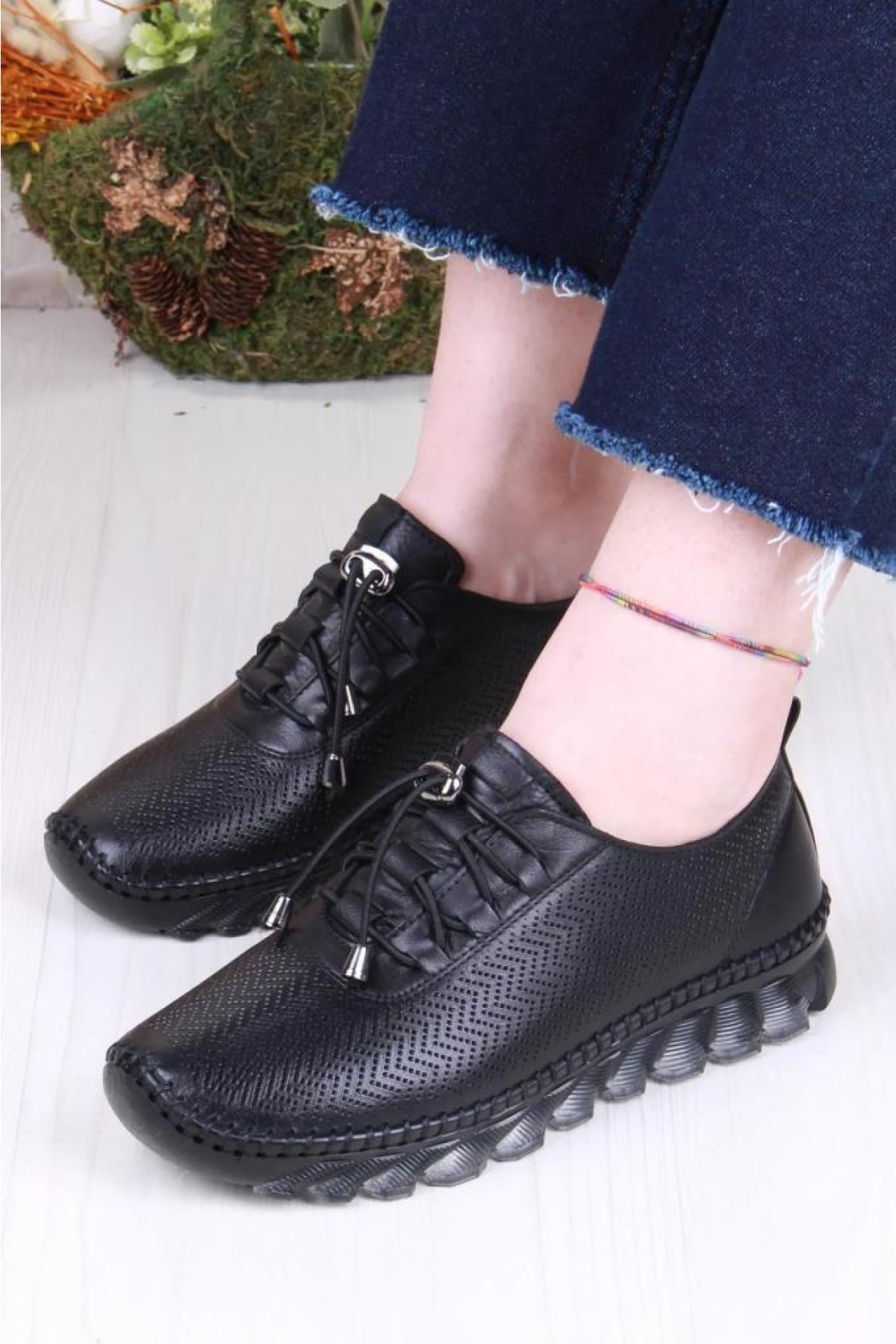 Pisagor Ps-32960 Ortopedik Kadın Günlük Hakiki Deri Ayakkabı - Görsel 3