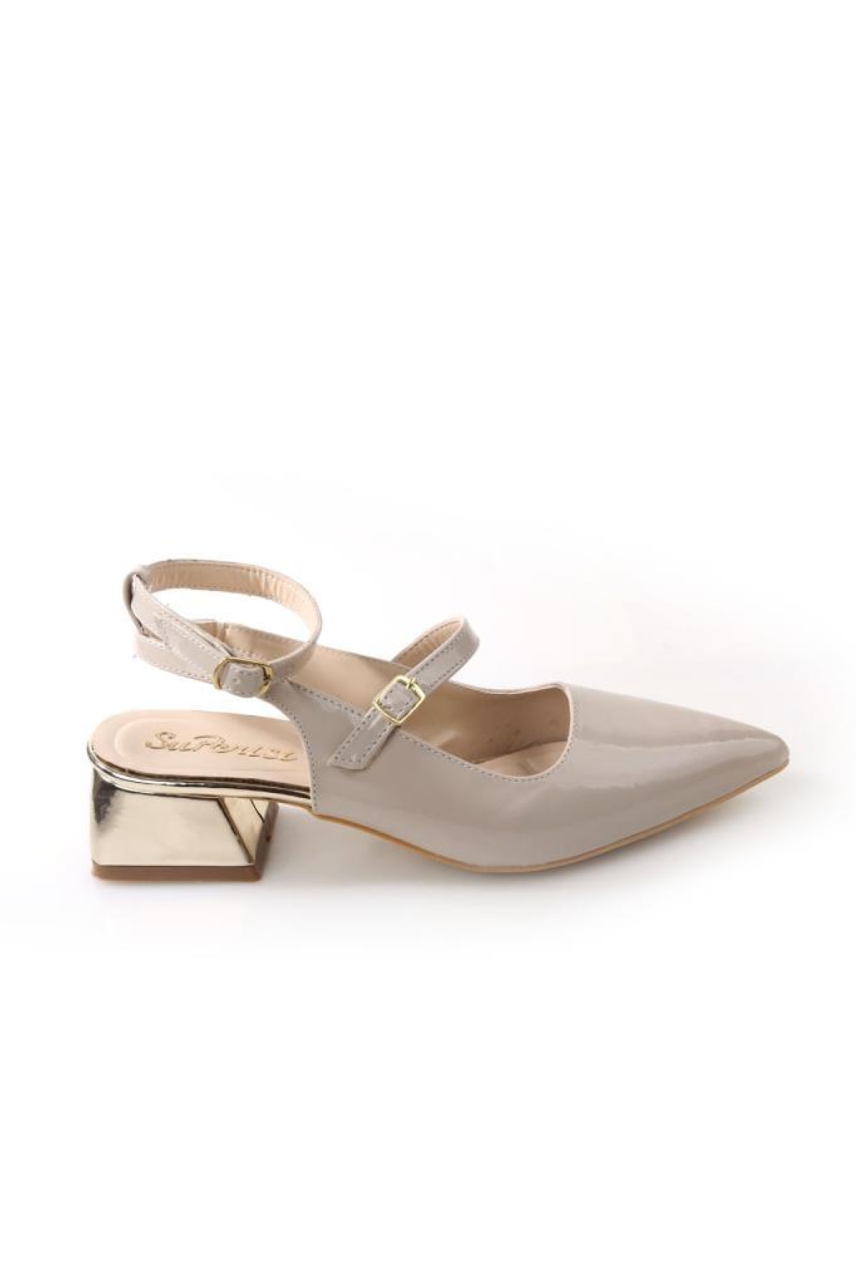 Sprs 02827 4 Cm Topuklu Kadın Arkası Açık Stiletto Ayakkabı - Görsel 3