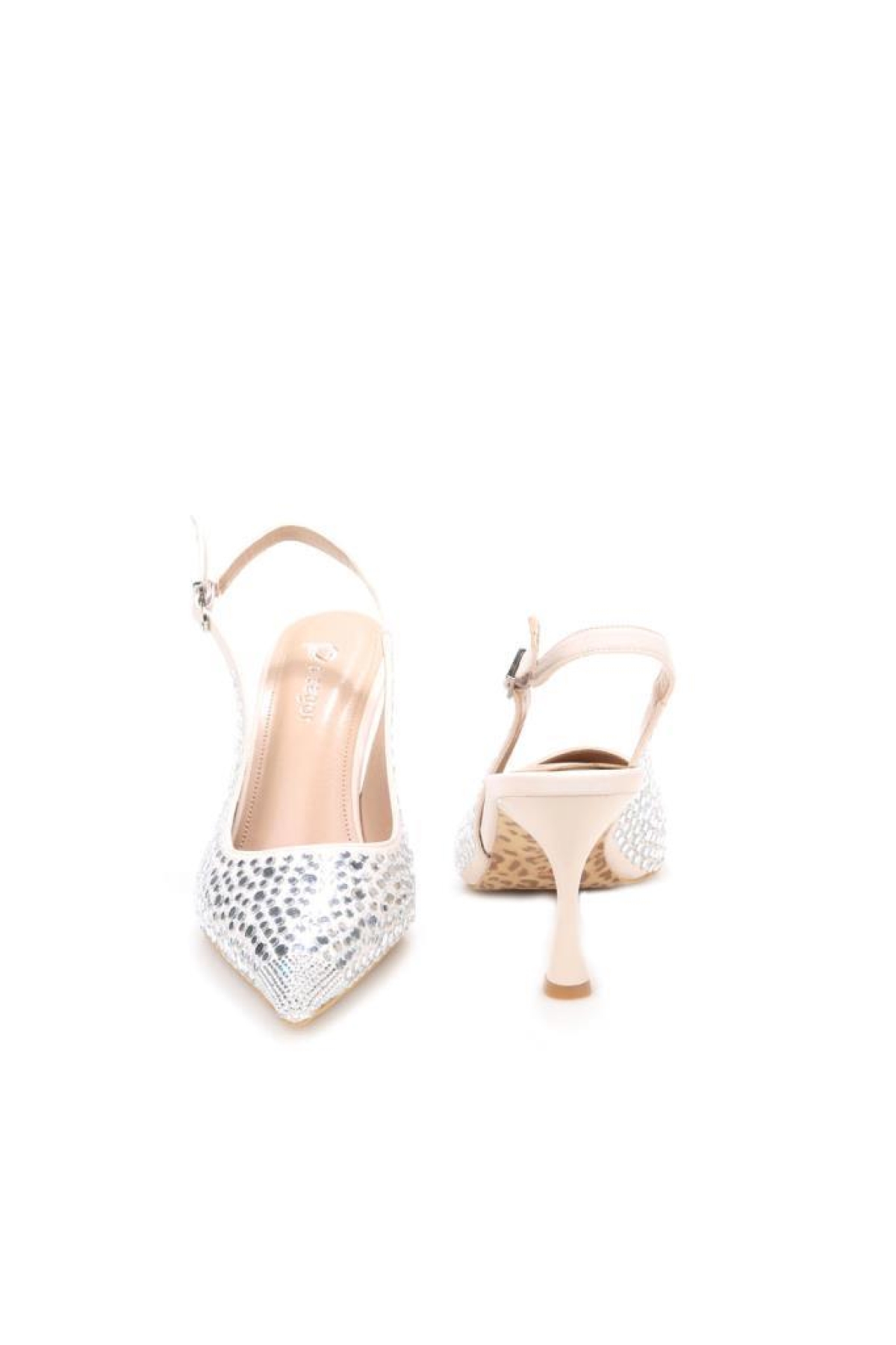 Pisagor Ps-32150 Kadın 7 Cm Arkası Açık Abiye Stiletto Ayakkabı - Görsel 4