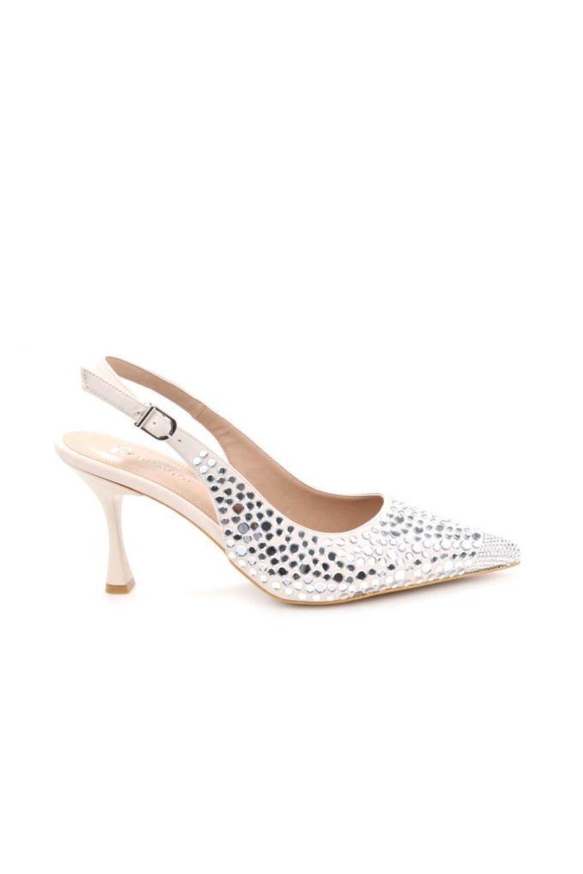 Pisagor Ps-32150 Kadın 7 Cm Arkası Açık Abiye Stiletto Ayakkabı - Görsel 5