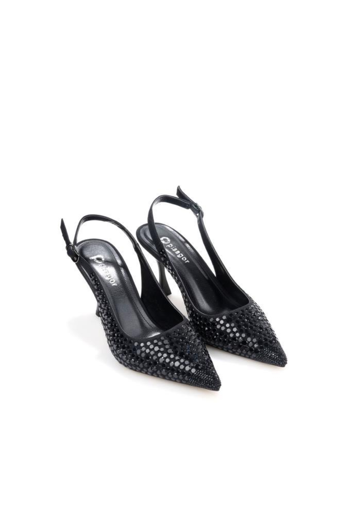 Pisagor Ps-32150 Kadın 7 Cm Arkası Açık Abiye Stiletto Ayakkabı - Görsel 2