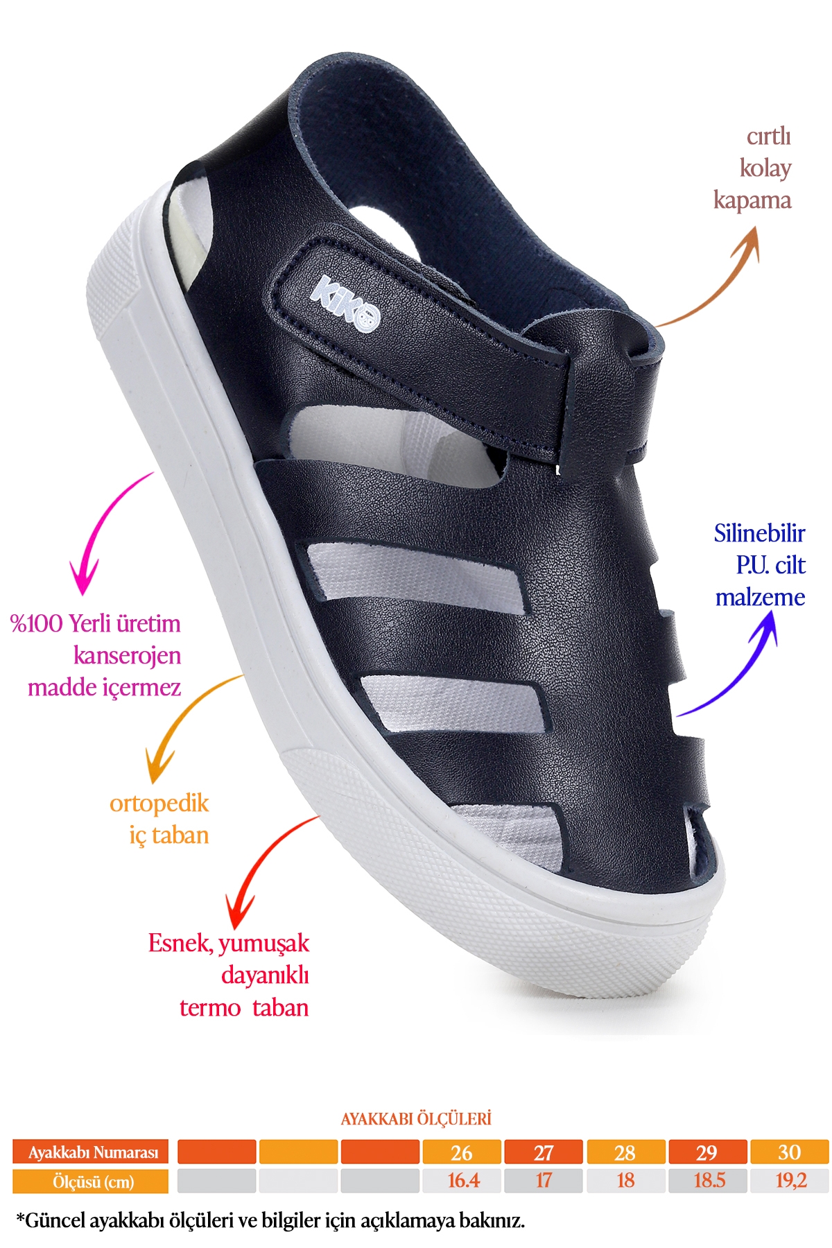 Limba Cırtlı Erkek Çocuk Sandalet Lacivert - Görsel 3