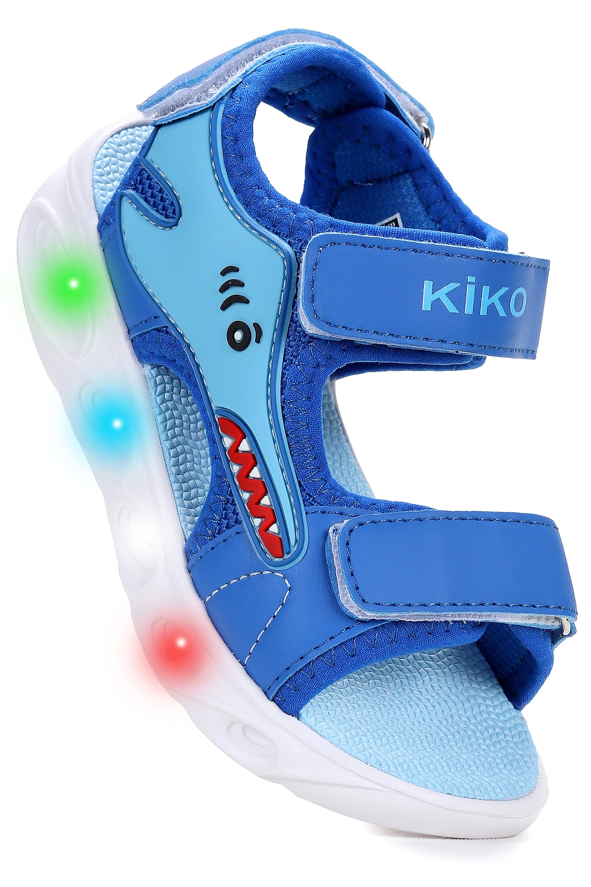 Soren Günlük Işıklı Cırtlı Erkek Çocuk Sandalet Ayakkabı Saks Mavi - Görsel 4