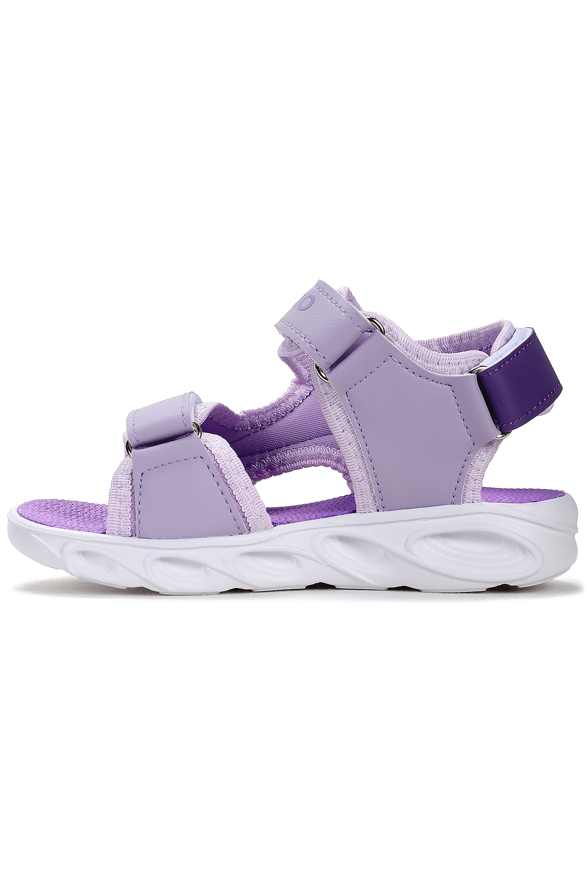 Unicorn Günlük Işıklı Cırtlı Kız Bebek Sandalet Ayakkabı Lila - Görsel 5