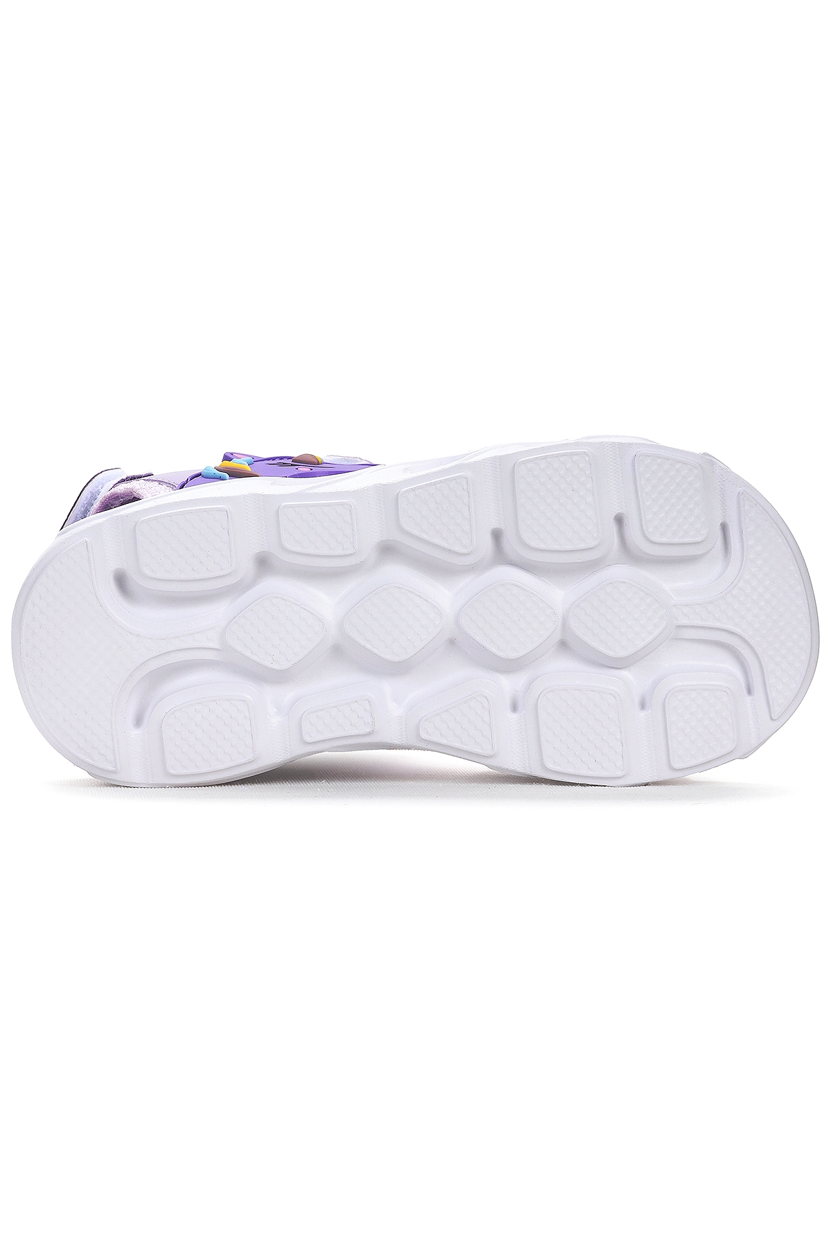 Unicorn Günlük Işıklı Cırtlı Kız Bebek Sandalet Ayakkabı Lila - Görsel 6