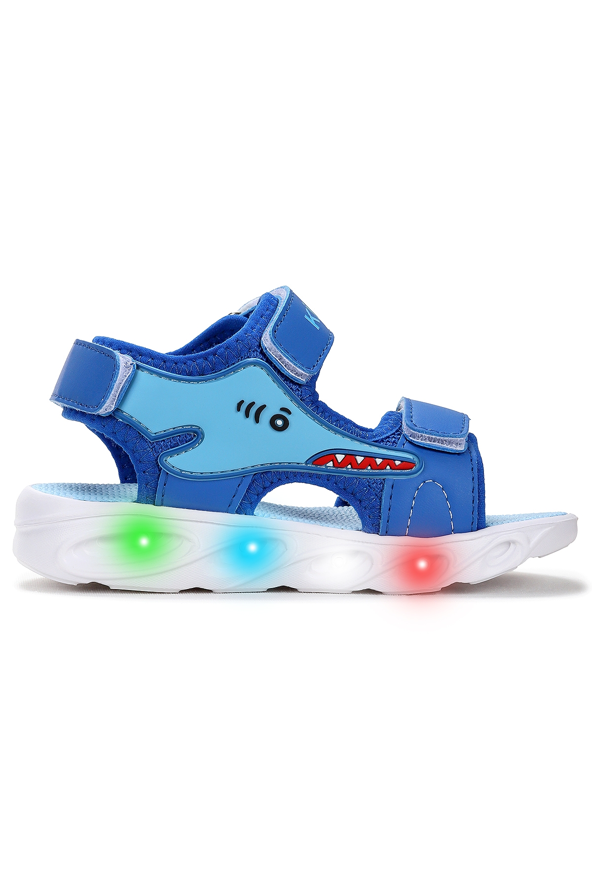 Soren Günlük Işıklı Cırtlı Erkek Bebek Sandalet Ayakkabı Saks Mavi - Görsel 2