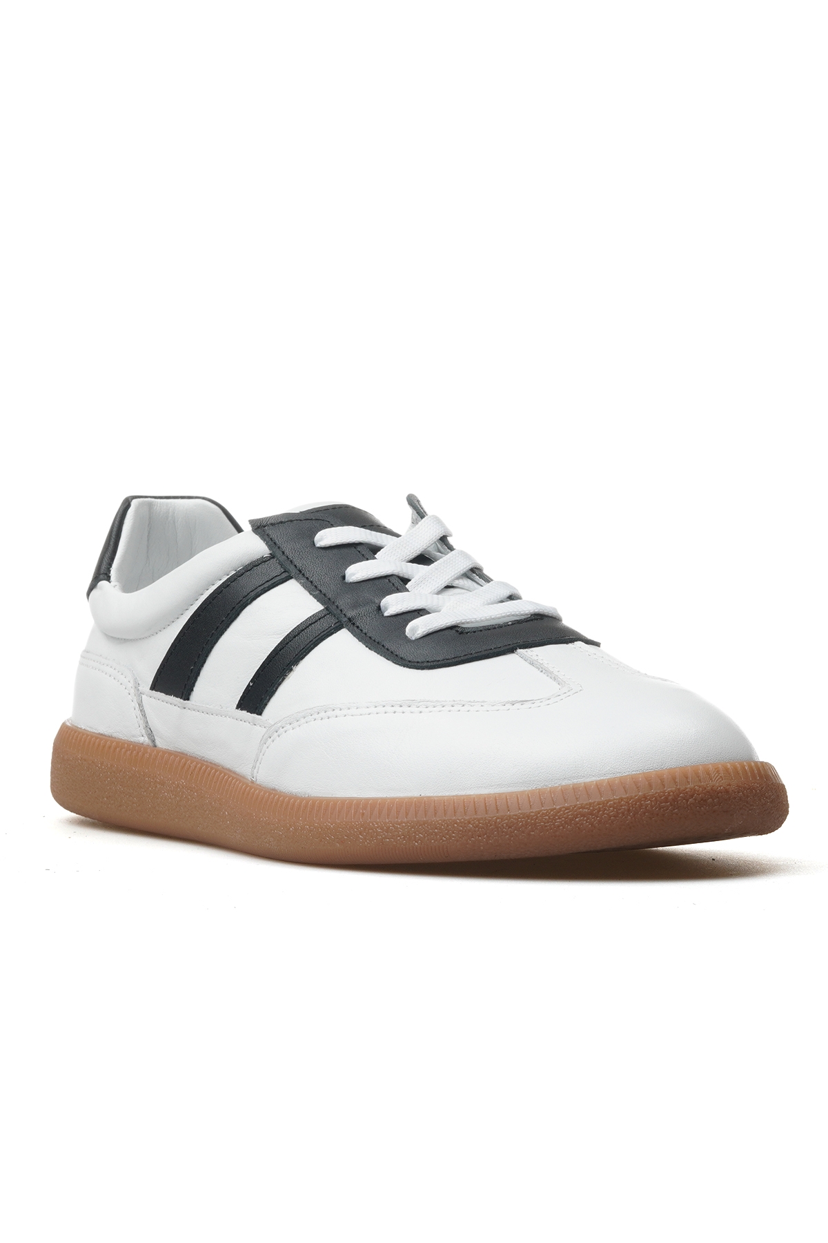 Kadın Hakiki Deri Günlük Ayakkabı 25y D25ya-7320 Z Beyaz/siyah - Görsel 5