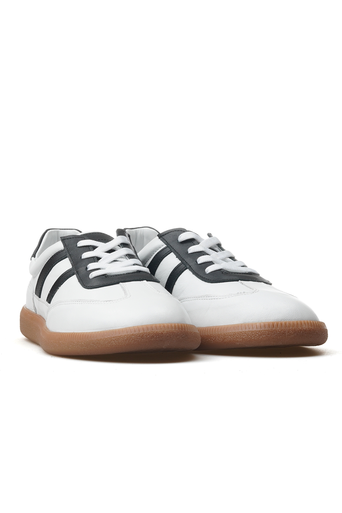 Kadın Hakiki Deri Günlük Ayakkabı 25y D25ya-7320 Z Beyaz/siyah - Görsel 6